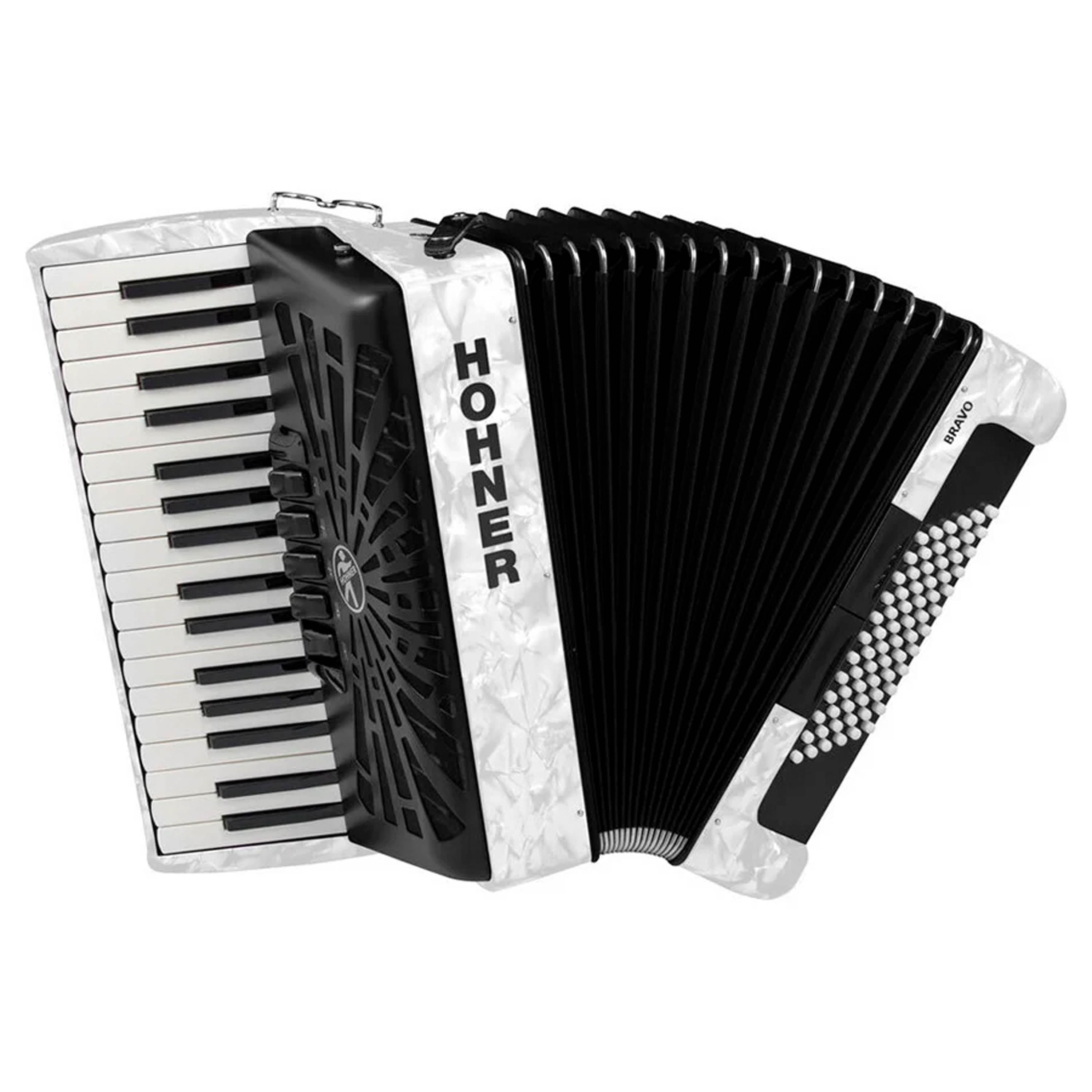 Acordeón Hohner A16612 Bravo III White - 72 bajos