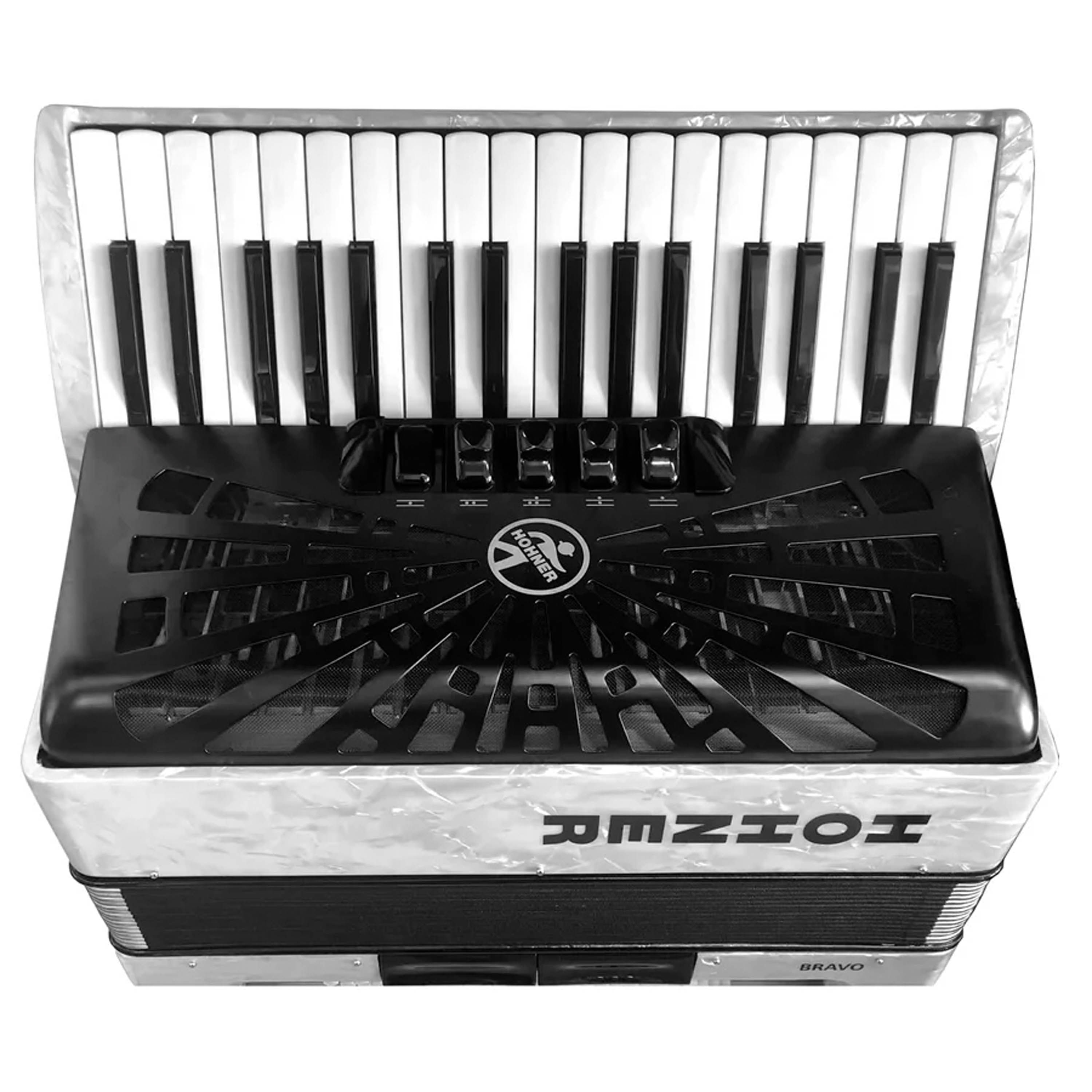 Acordeón Hohner A16612 Bravo III White - 72 bajos foto 2