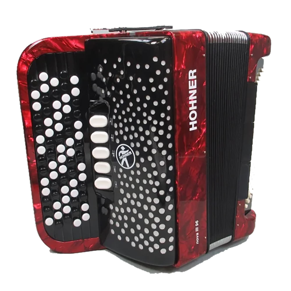 Acordeón Hohner Nova III 96 A4173 - Rojo foto 2
