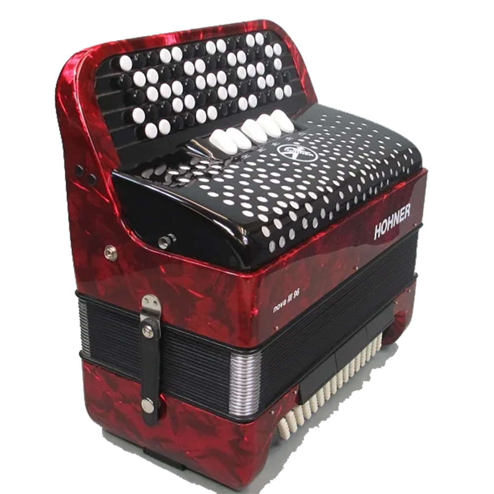 Acordeón Hohner Nova III 96 A4173 - Rojo foto 3