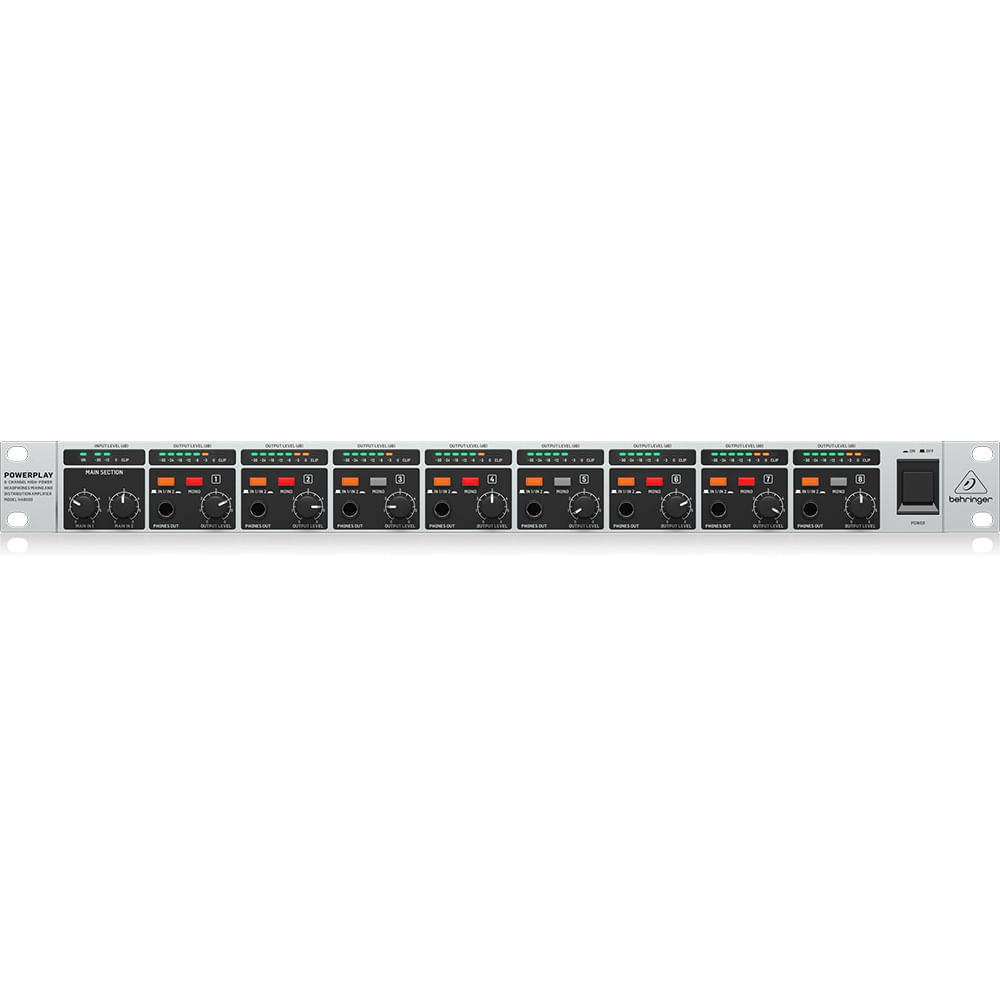 Amplificador De Audifonos Behringer HA8000 - 8CH foto 2