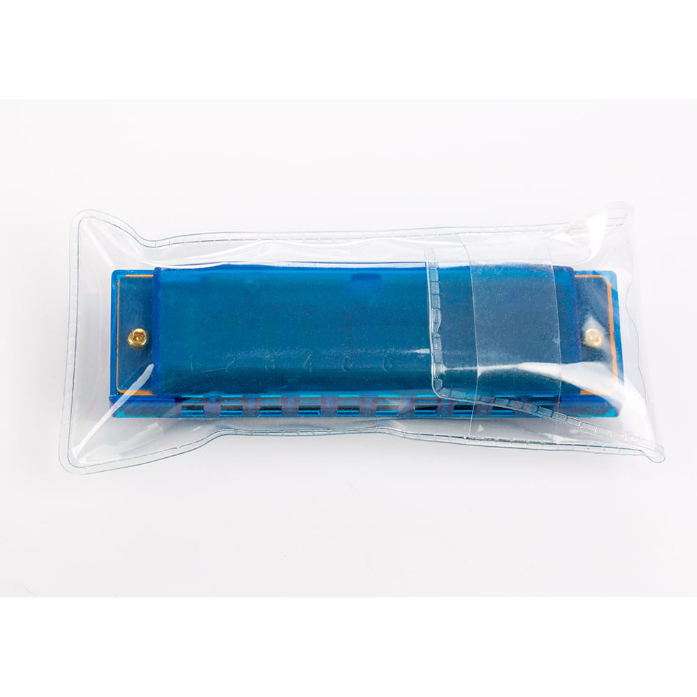 Armónica Diatónica En C Hohner Translucent M5252 - Azul foto 4