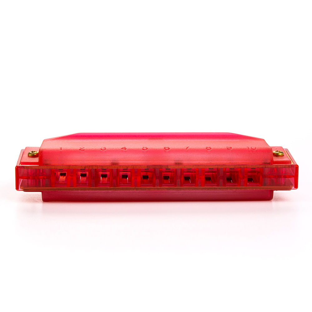 Armónica Diatónica En C Hohner Translucent M5254 - Rojo foto 3
