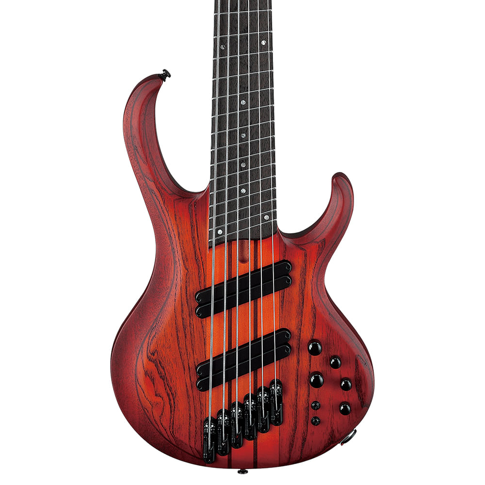 Bajo Eléctrico 6 Cuerdas Ibanez BTB Workshop BTB866MS - Brown Topaz Burst Flat foto 2