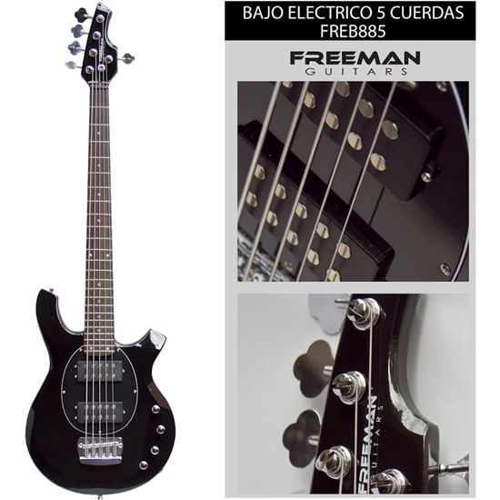Bajo eléctrico Freeman FREB885 5 cuerdas - Black