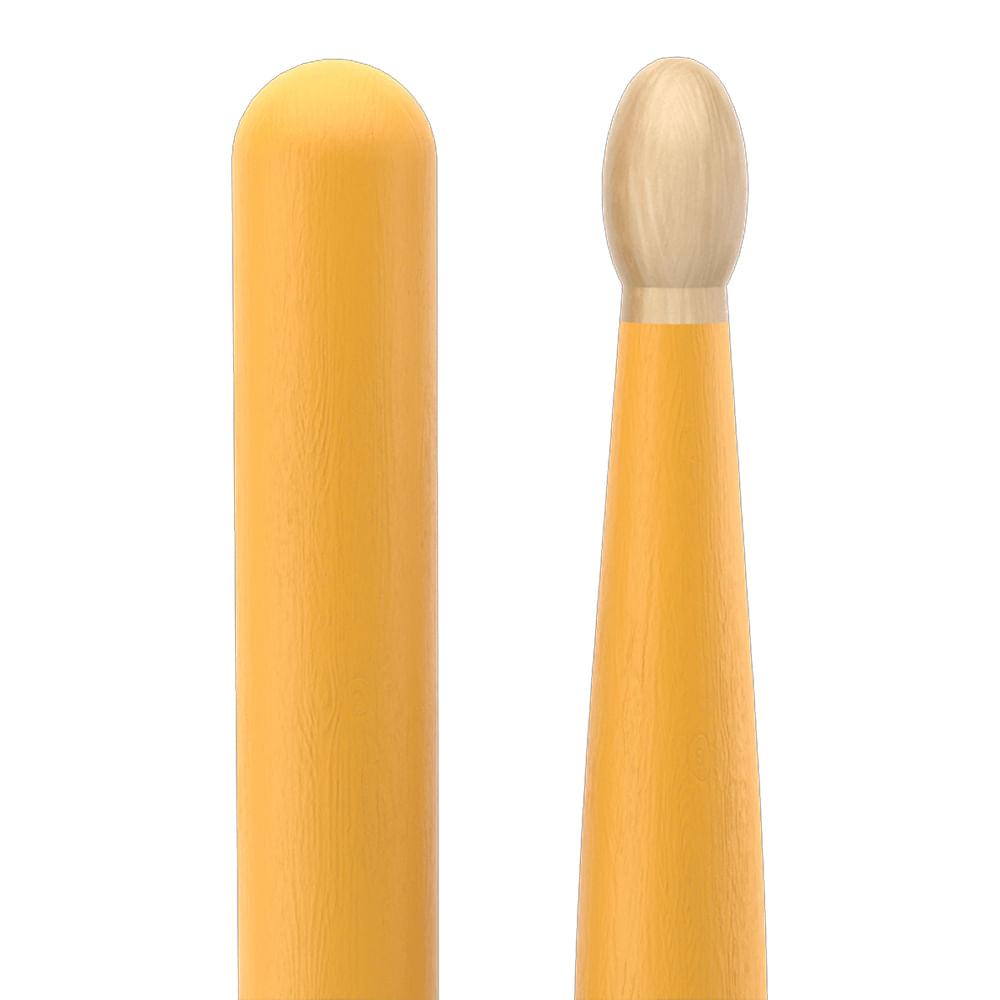 Baqueta Punta Madera Promark 5B Painted Hickory TX5BW - Promark Yellow foto 4