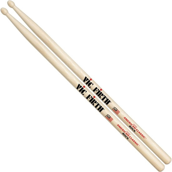 Baqueta Vic Firth madera ROCK punta de madera