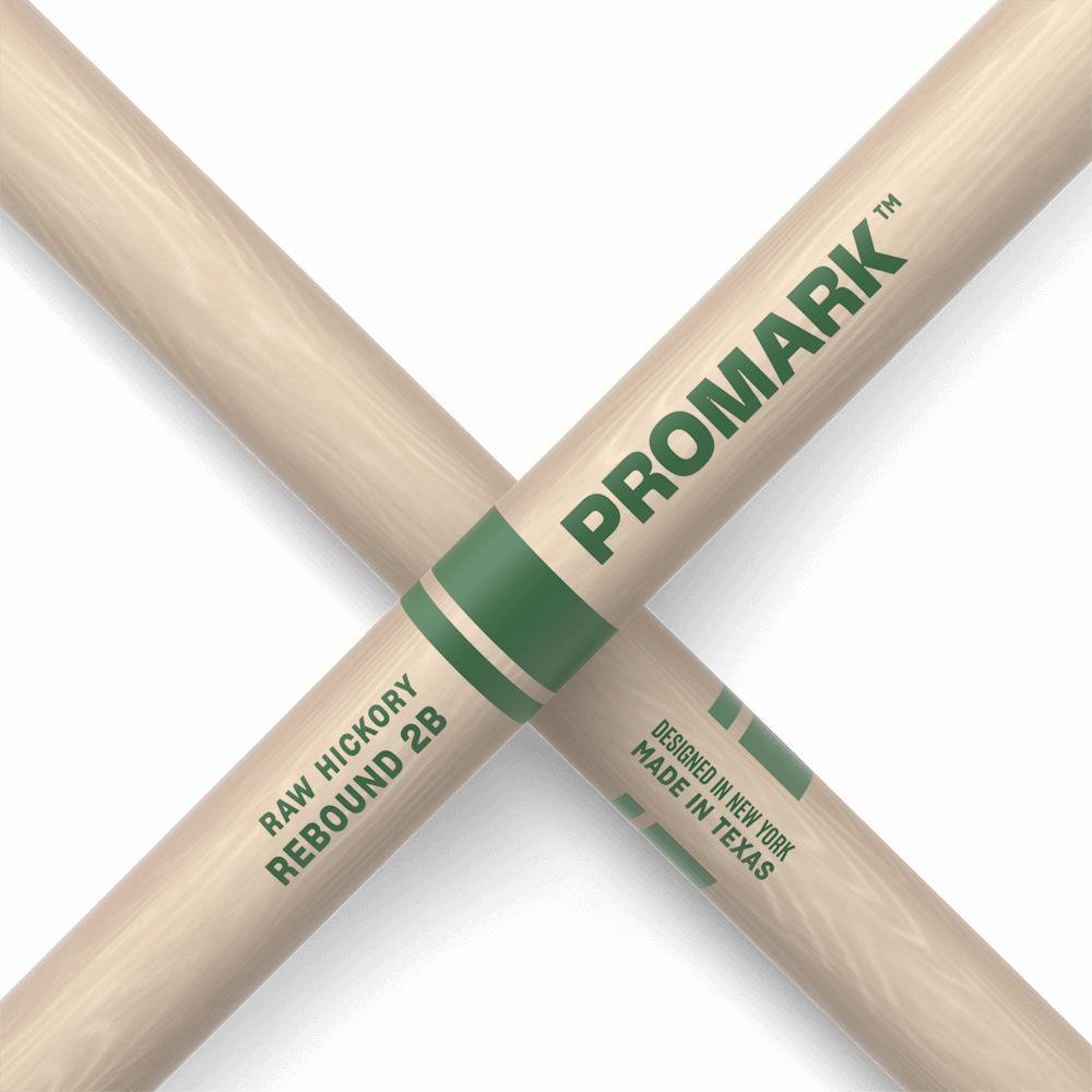 Baquetas ProMark 2B punta de madera Rebound Raw Hickory RBHR625AW foto 2