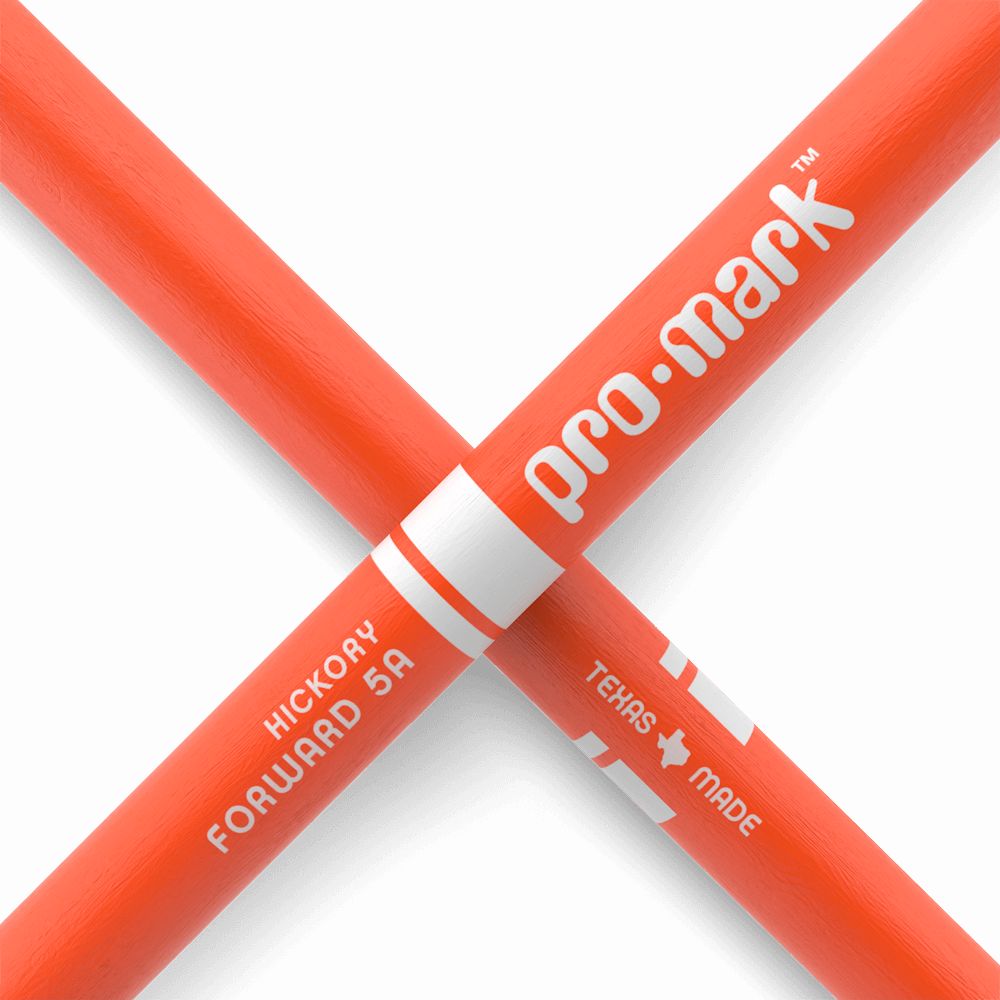 Baquetas ProMark 5A punta de madera color anaranjado foto 2