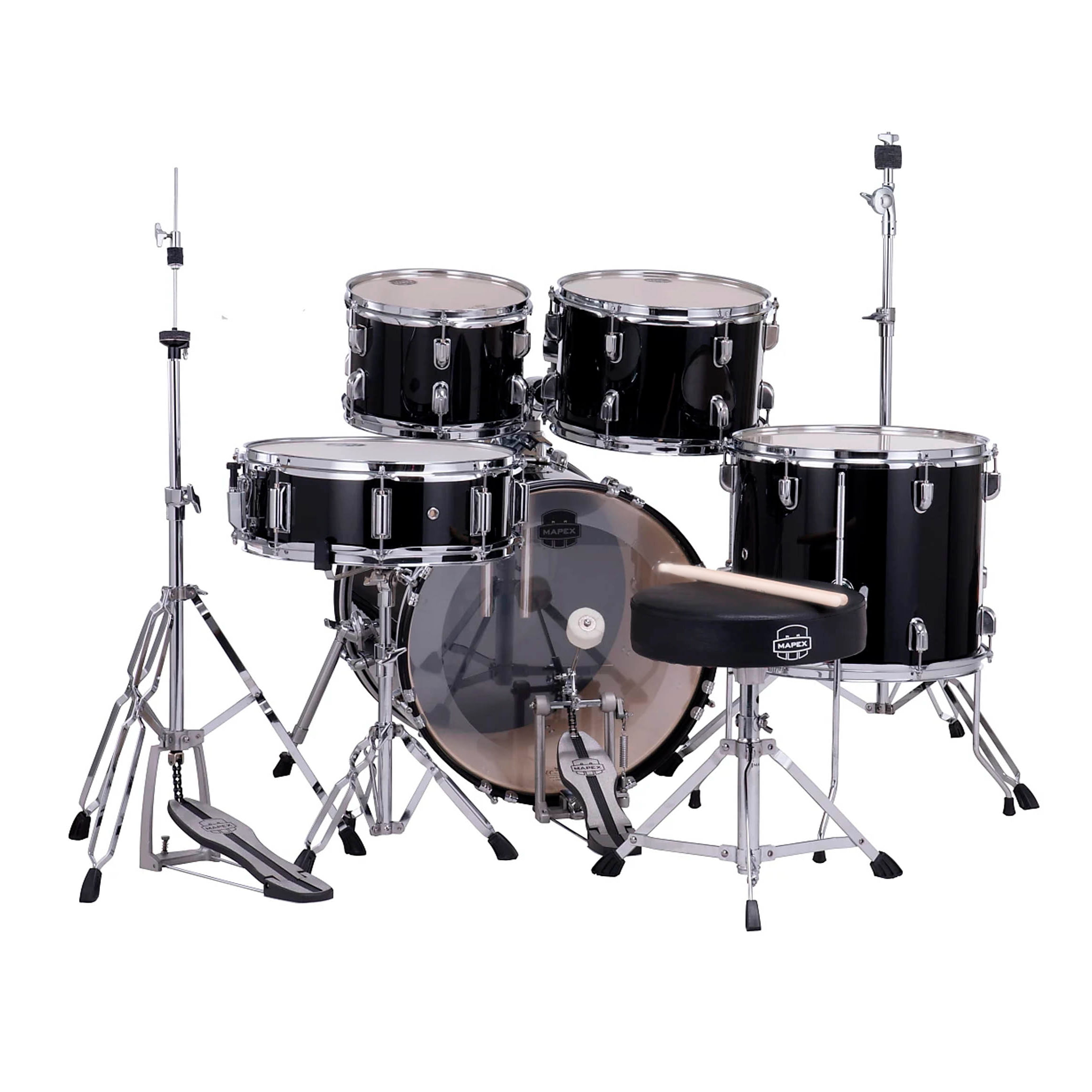 Batería acústica Mapex Serie Comet CM5844FTDK-SC - Dark Black foto 3