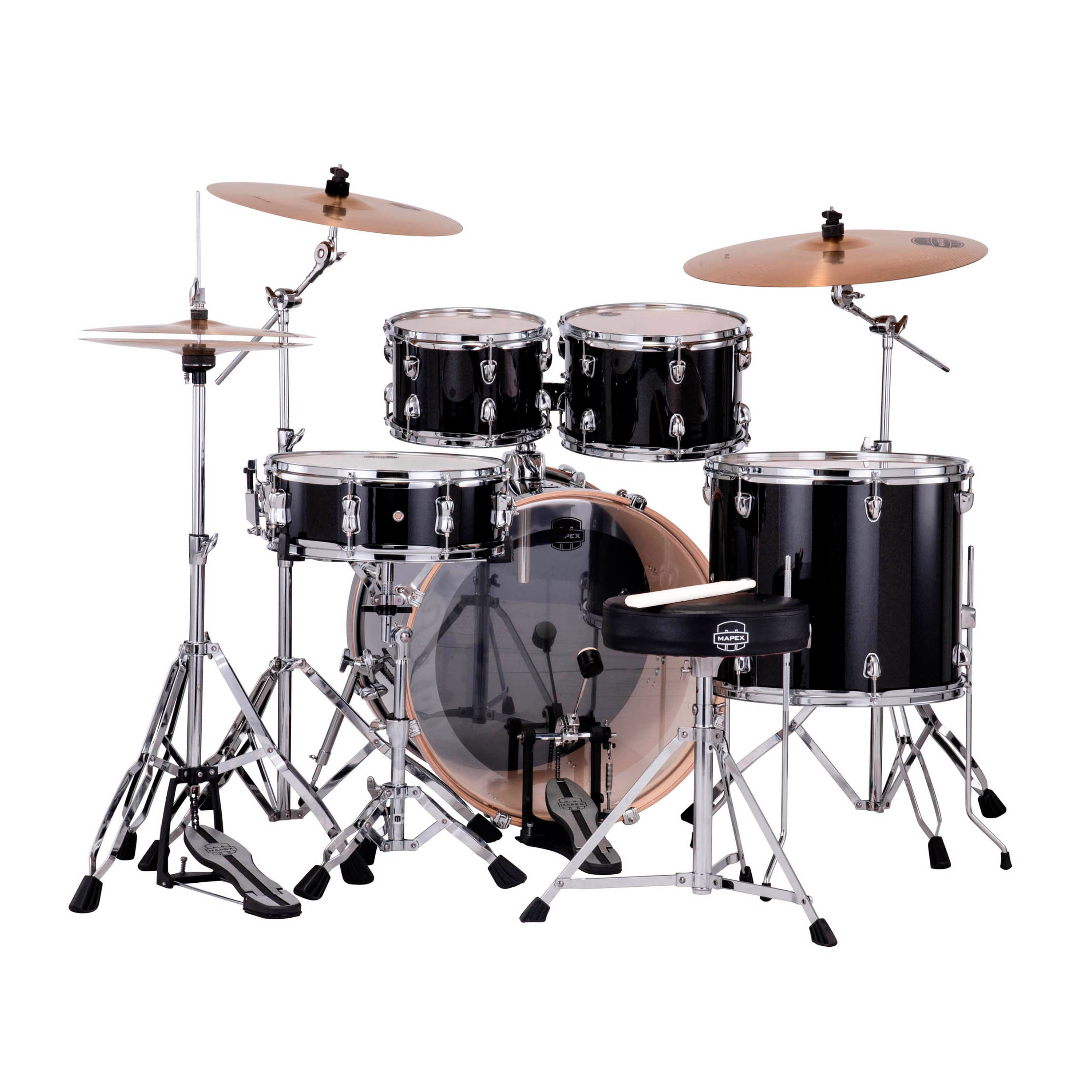 Batería acústica Mapex Serie Venus VE5295FTCVH - Black Galaxy Sparkle foto 3