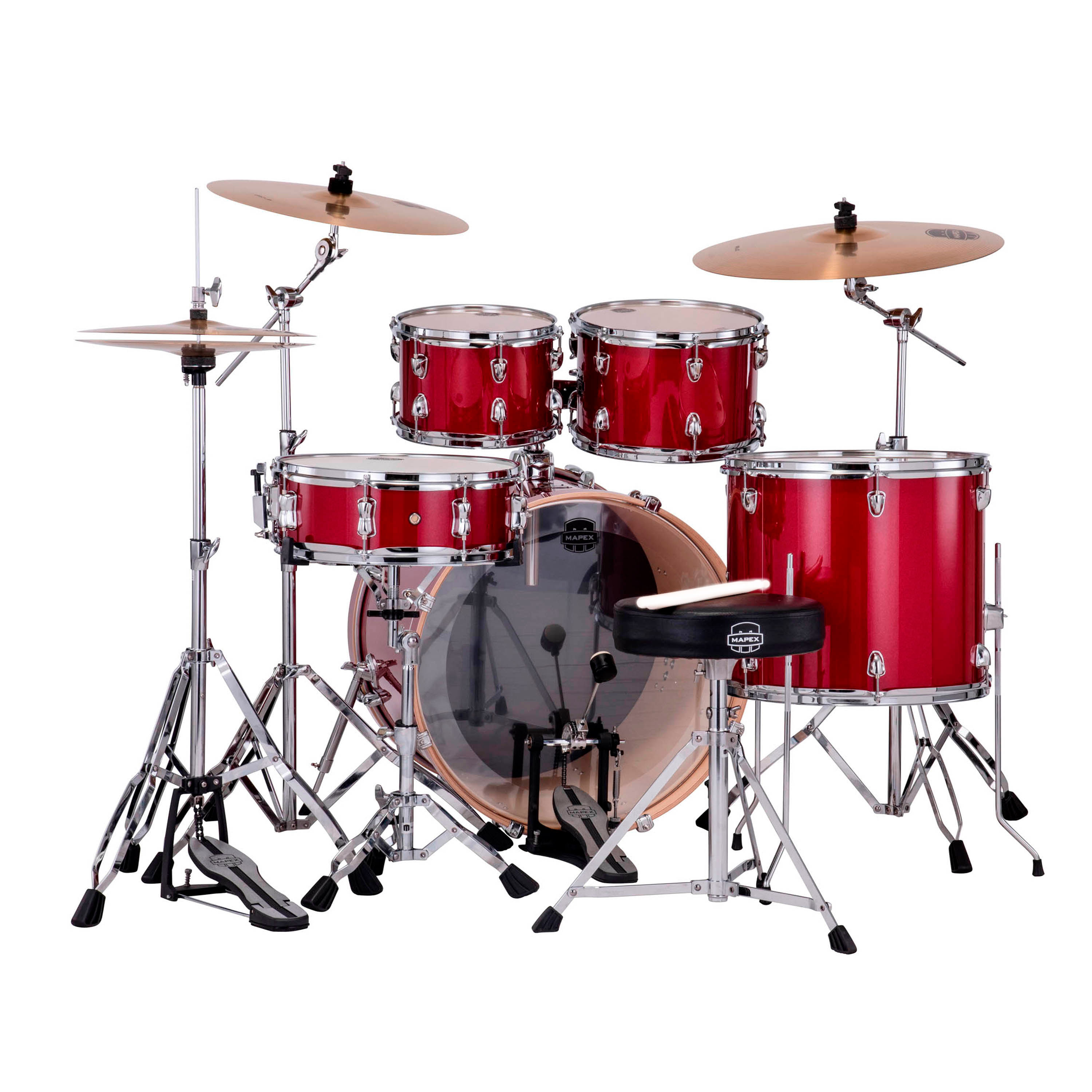 Batería acústica Mapex Serie Venus VE5295FTCVM - Crimson Red Sparkle foto 3