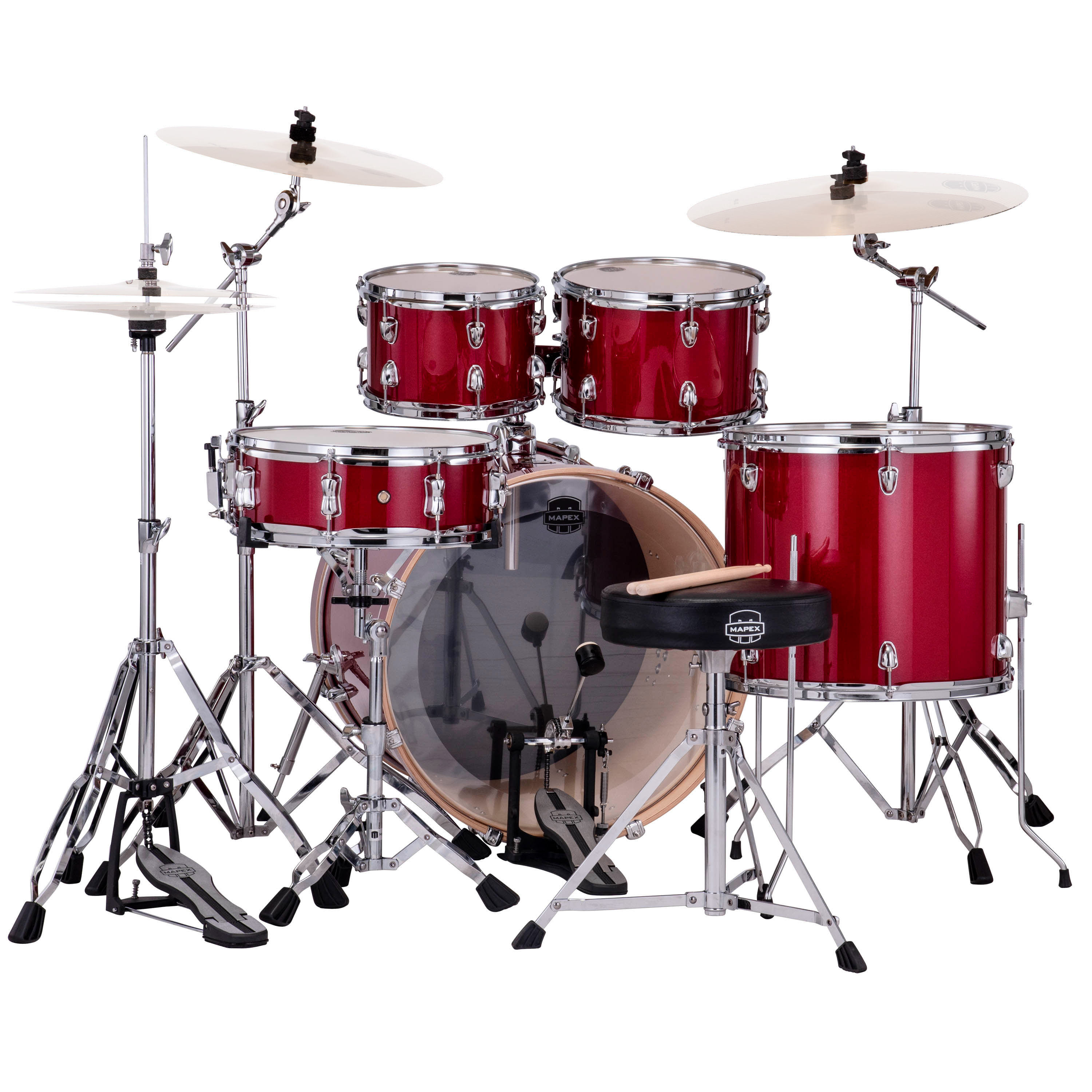 Batería acústica Mapex Serie Venus VE5295FTVM - Crimson Red Sparkle foto 3
