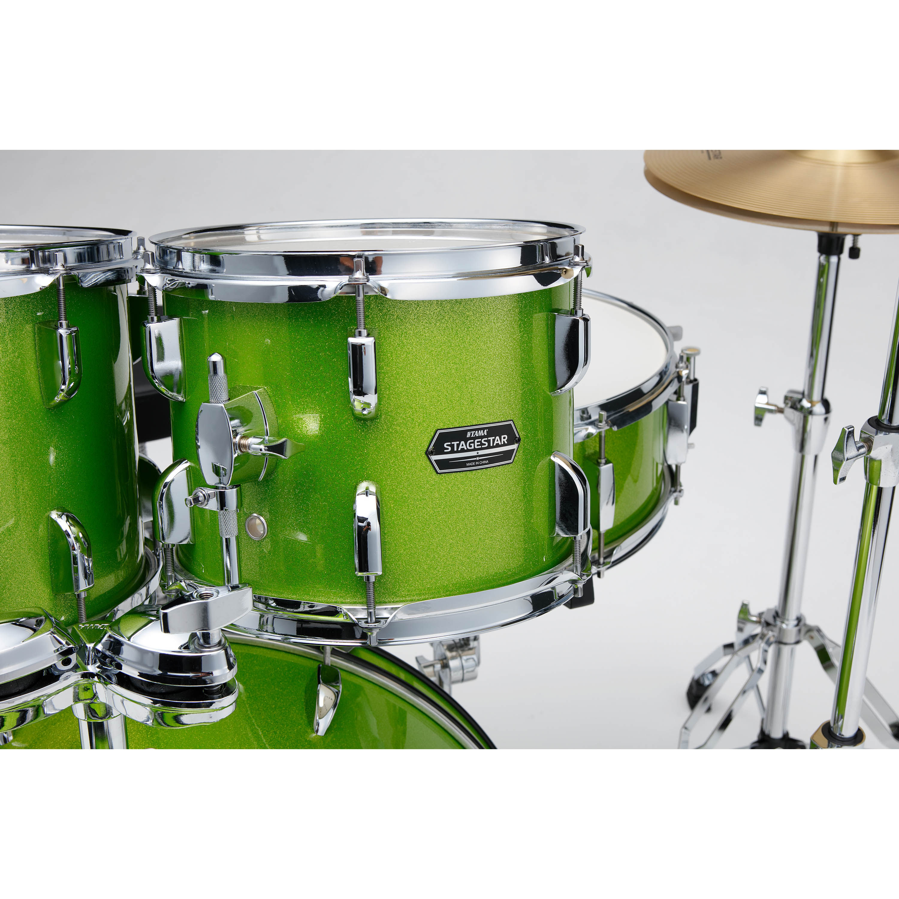 Batería acústica TAMA Stagestar ST52H5C - Lime Green Sparkle foto 2