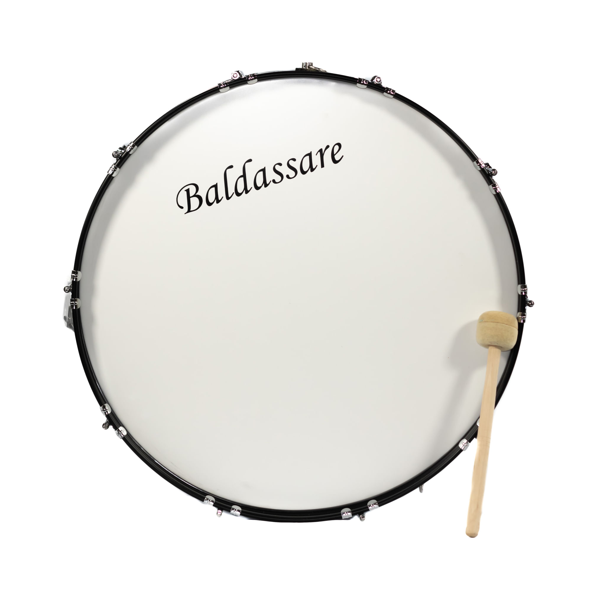 Bombo de marcha Baldassare LXJW26 color blanco - 26 x 10 pulgadas