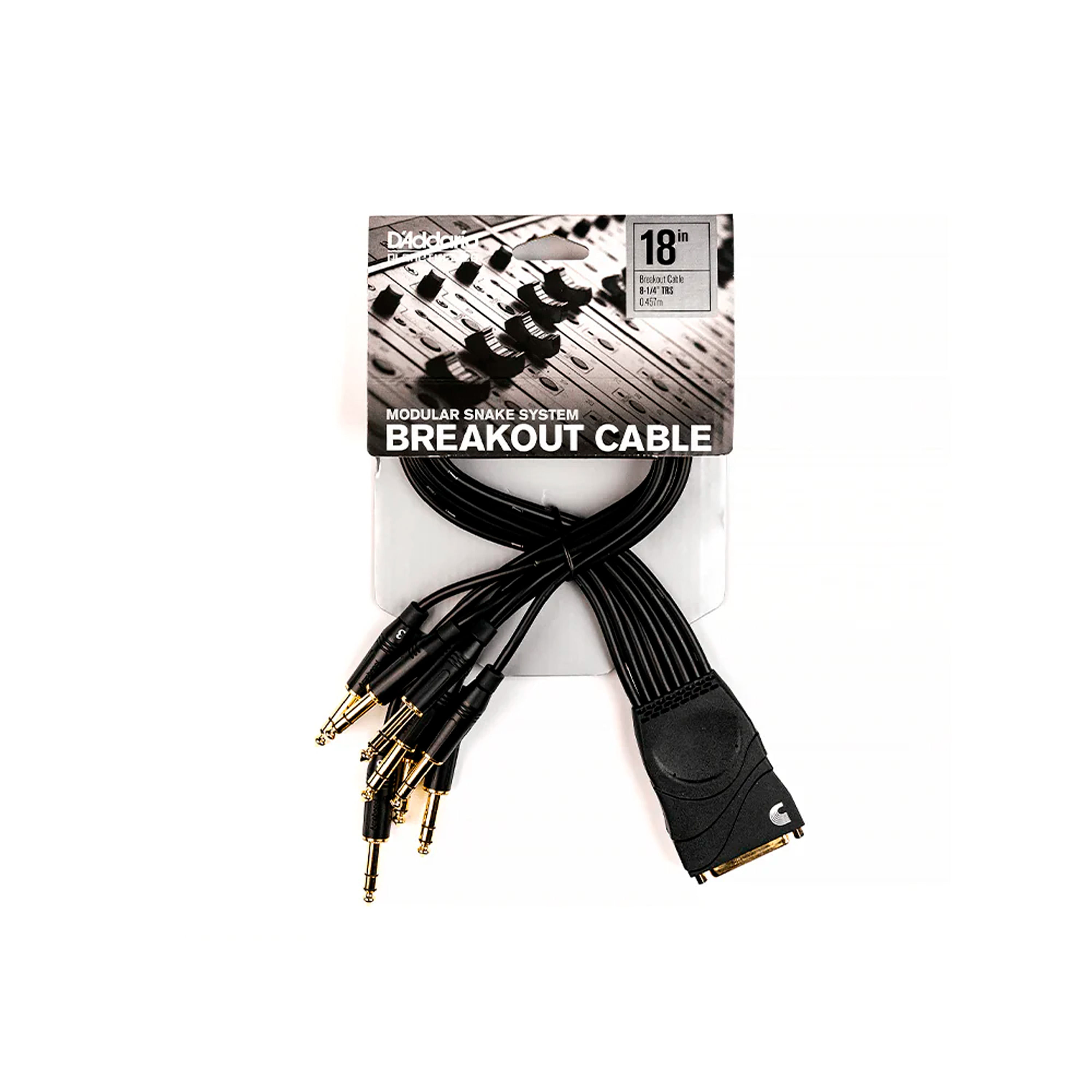Cable D'Addario PW-TRSB-01 de DB25 a TRS 50 cm foto 2