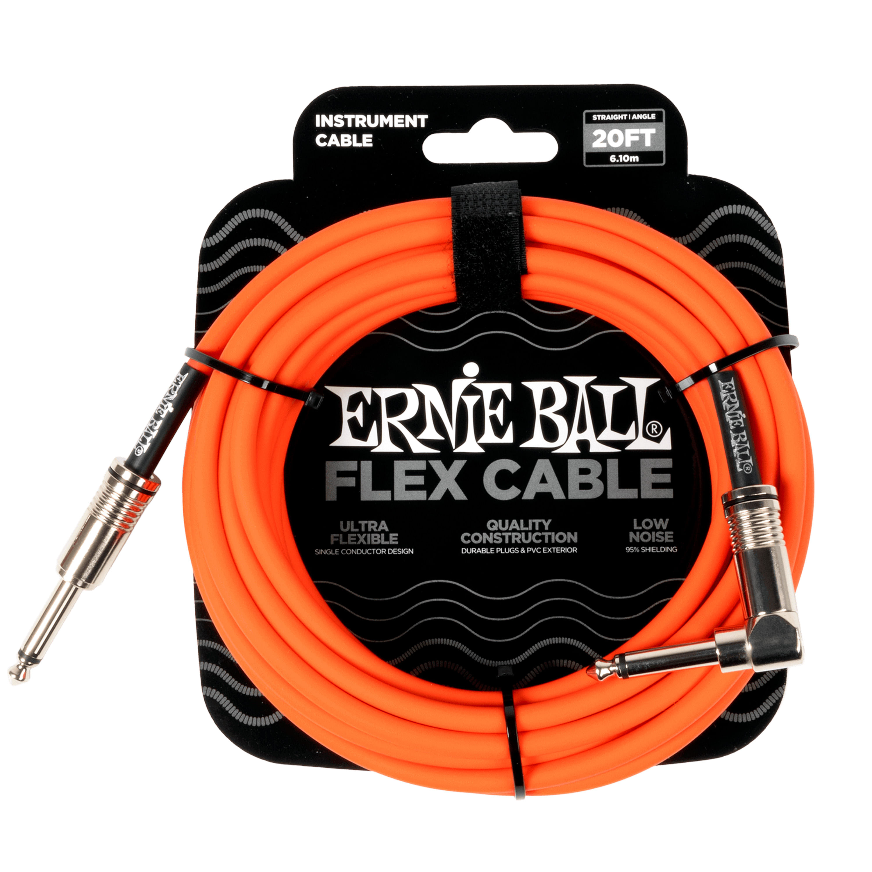 Cable de instrumento Ernie Ball P06467 de 6 metros naranjo