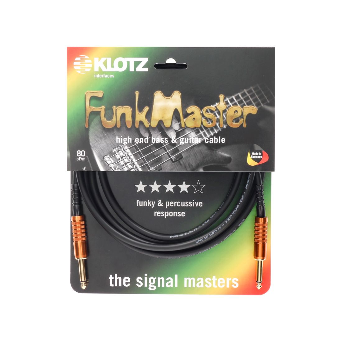 Cable de instrumento Klotz FunkMaster 1/4 a 1/4 rectos 6m - TM-0600 foto 2