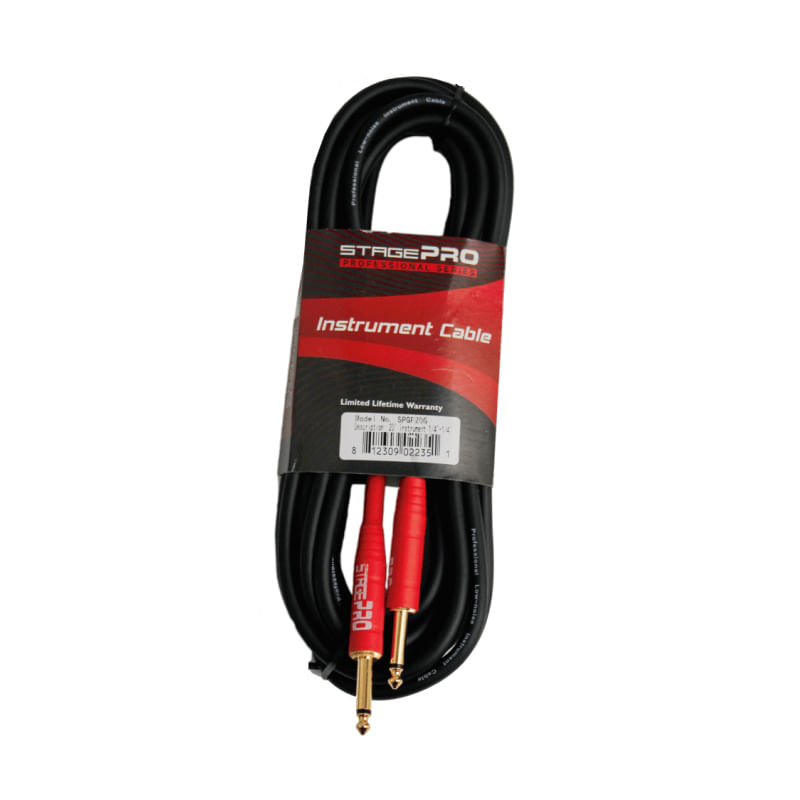 Cable De Instrumento StagePRO SPGP20G recto-recto 6mts foto 2