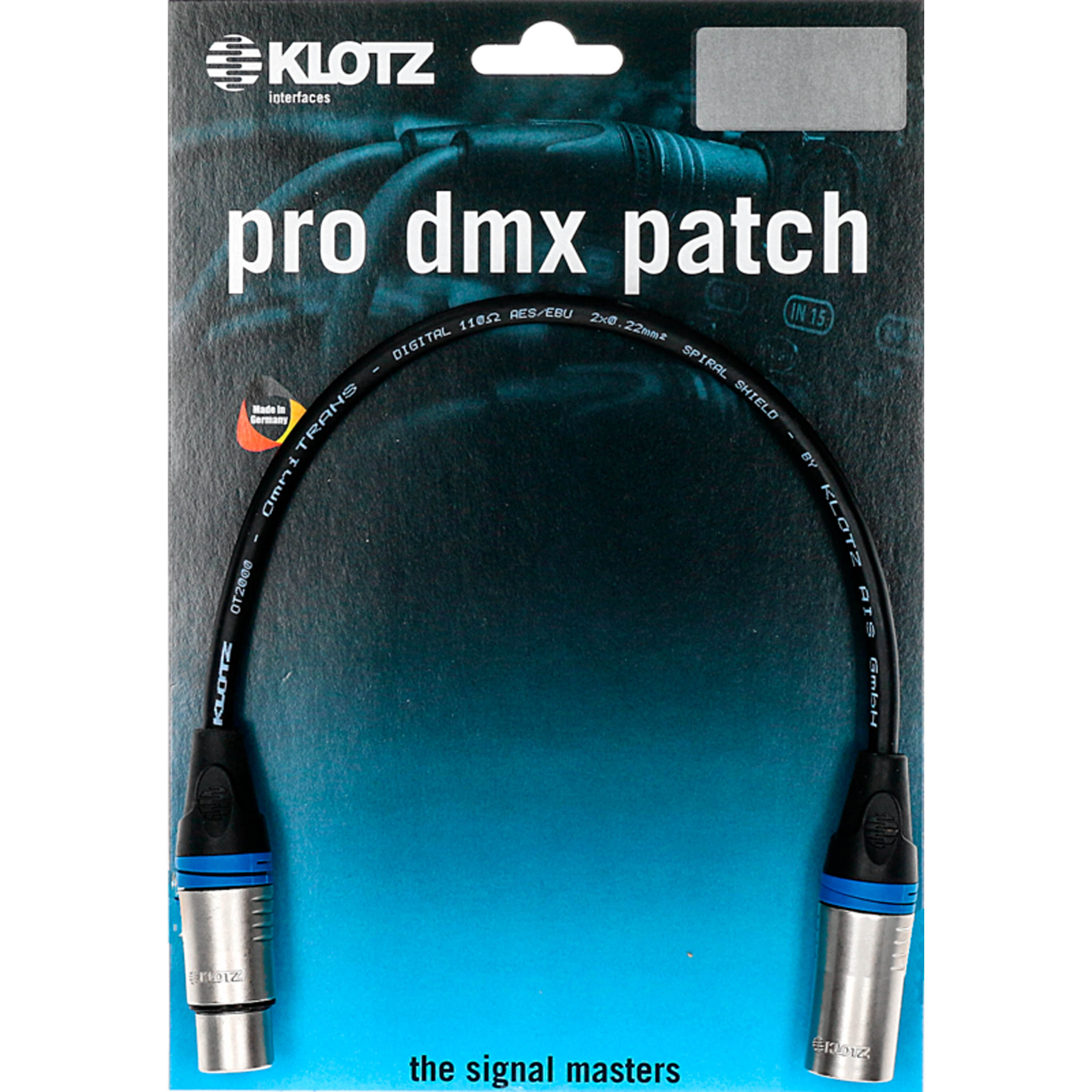 Cable DMX a XLR Klotz LX2-5X1K 30 cm