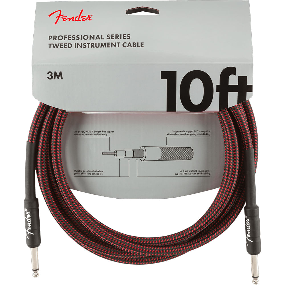 Cable Instrumento Fender Professional Series - Red Tweed - 3m foto 3