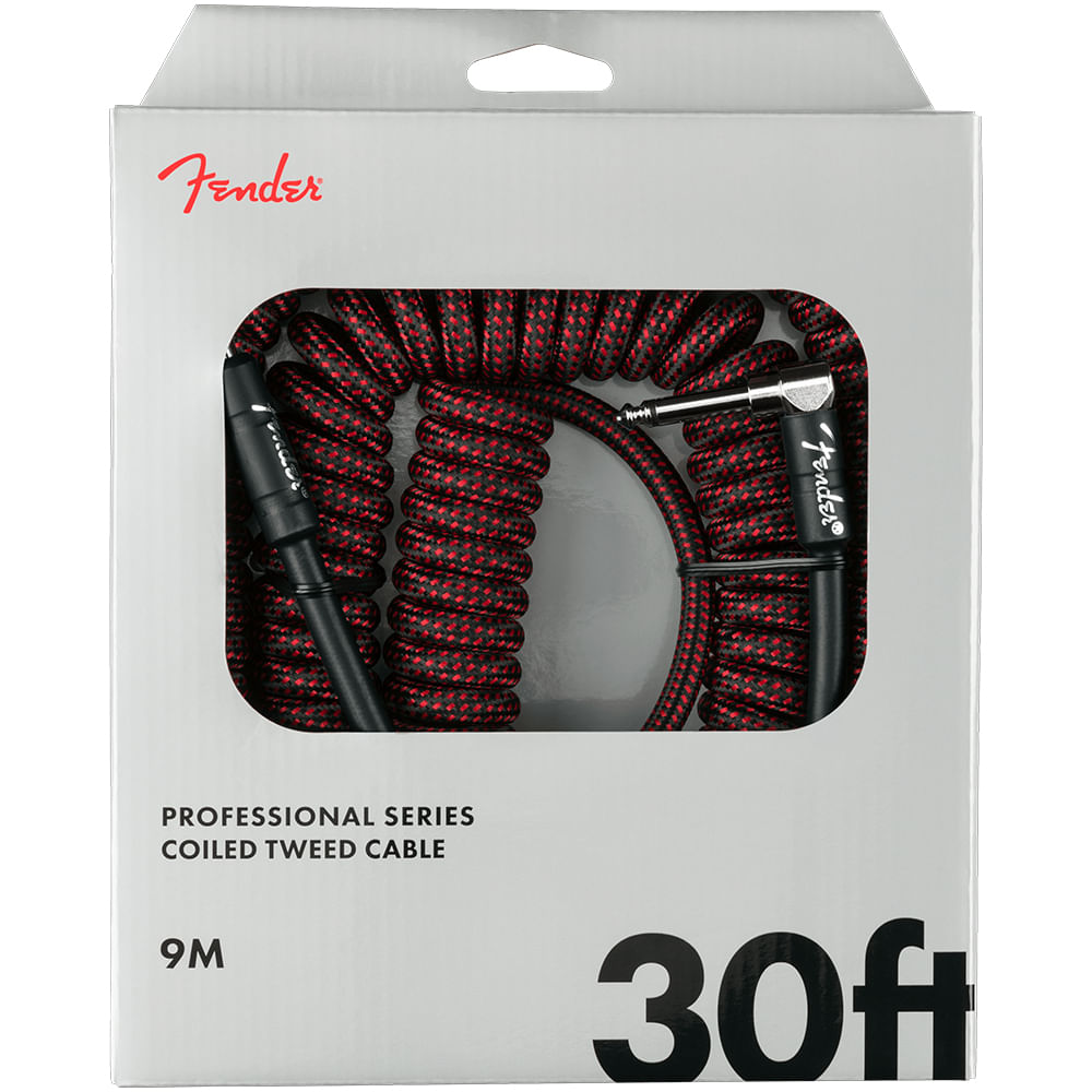 Cable Instrumento Fender Professional Series Tweed Coil - Rojo - 9m foto 4