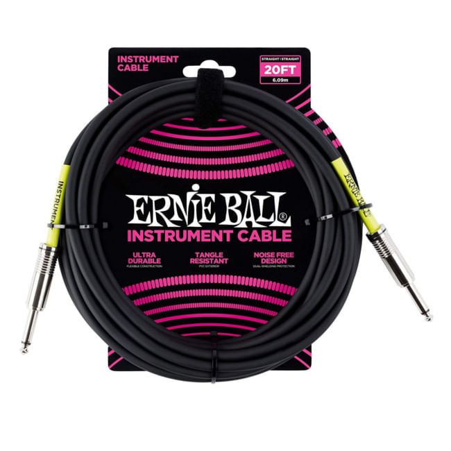 Cable para instrumento Ernie Ball P06046 BK - 6 metros foto 2