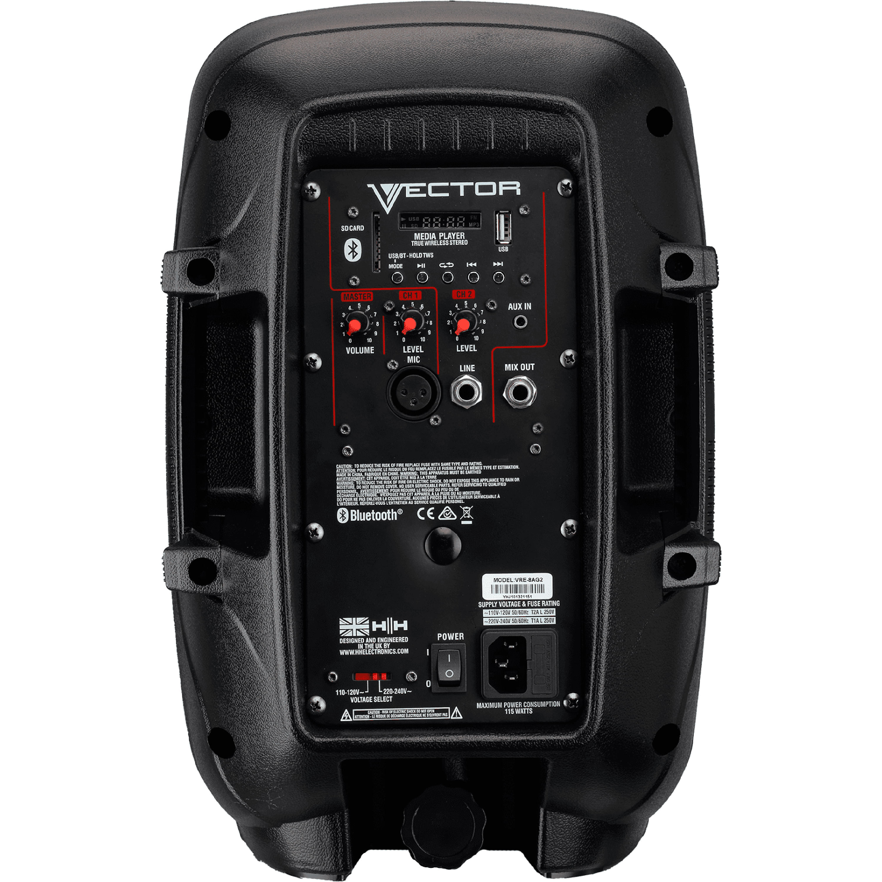 Caja Activa HH VRE-8A G2 - 8" - 100W - Bluetooth foto 4