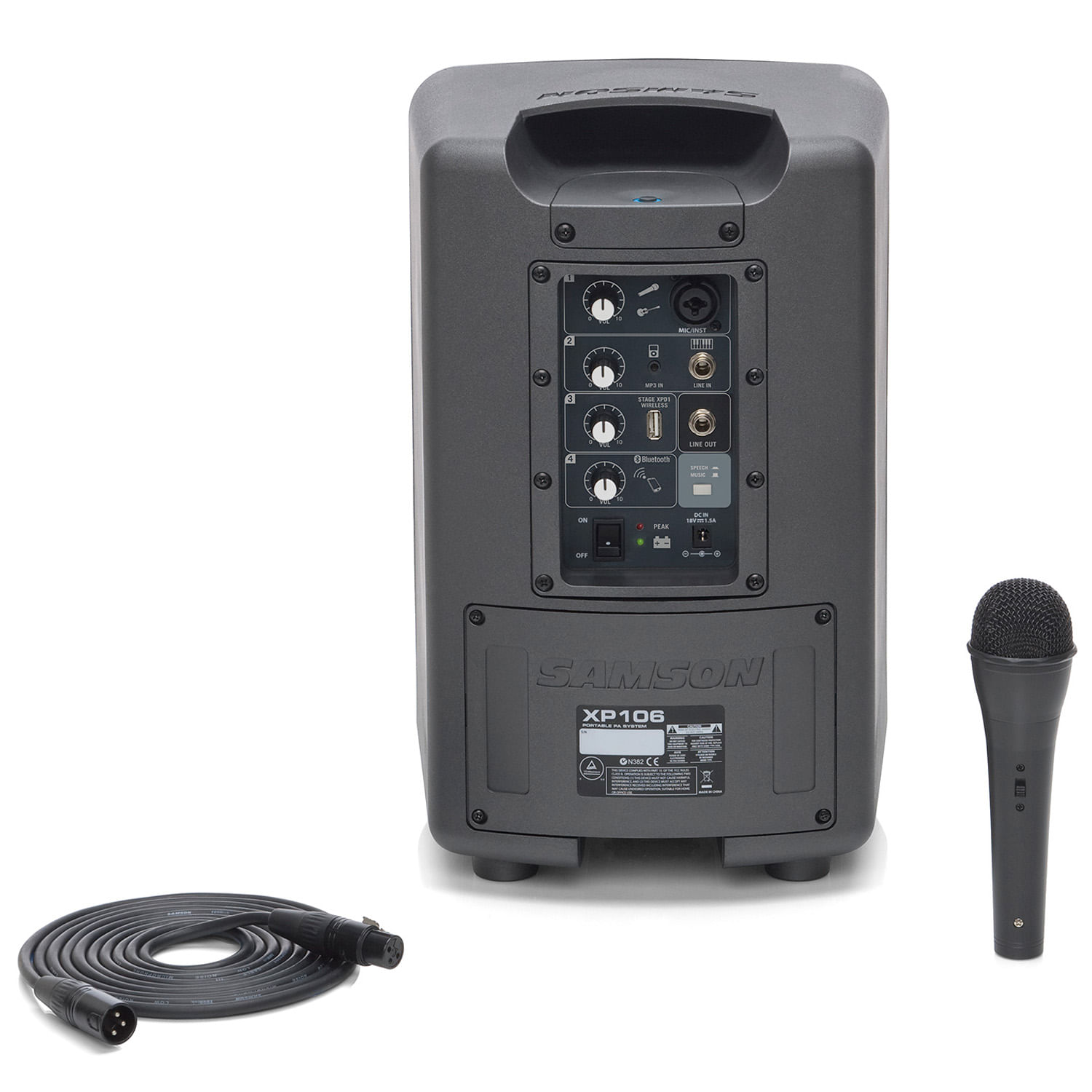Caja acústica activa Samson XP106 con micrófono y bluetooth foto 3