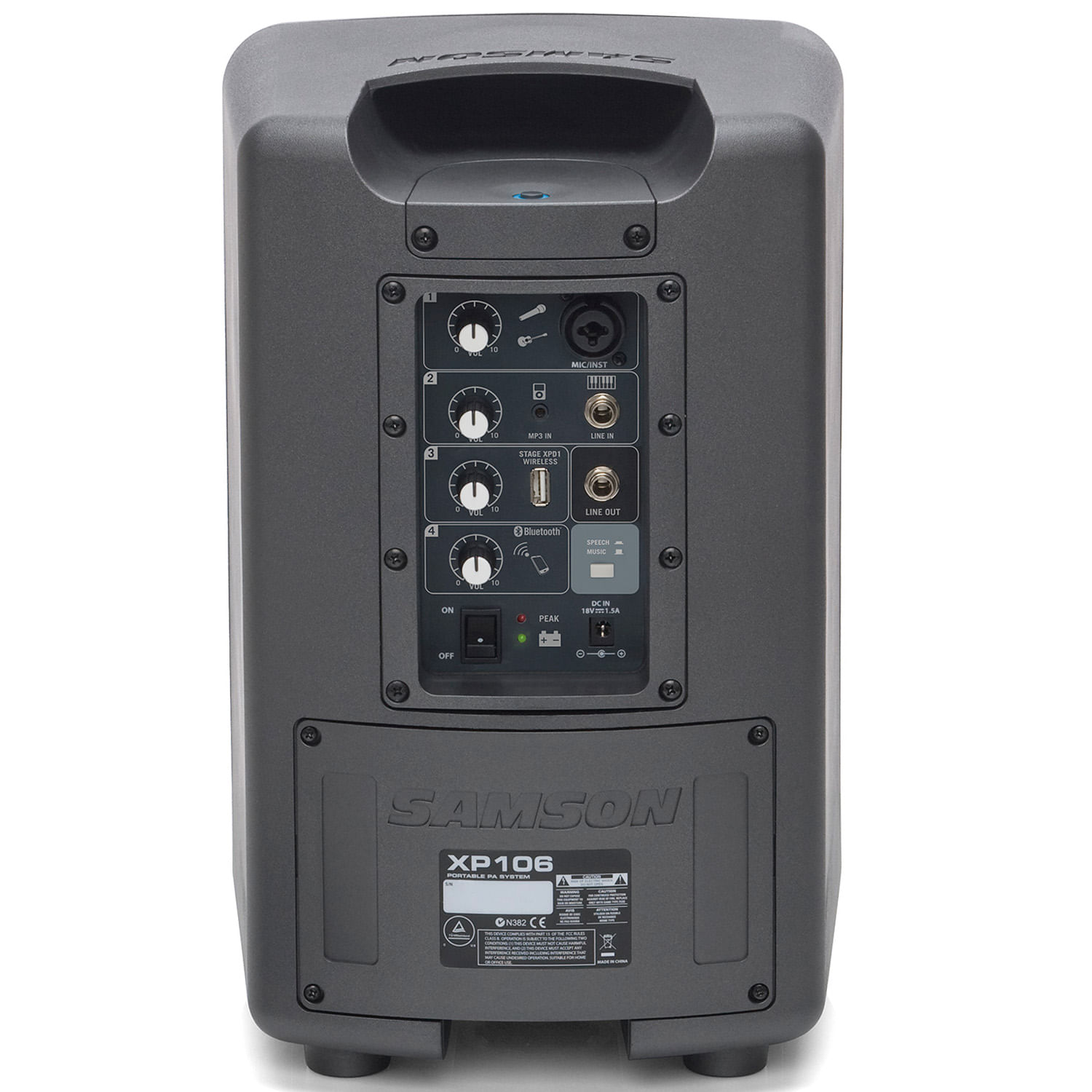 Caja acústica activa Samson XP106 con micrófono y bluetooth foto 4