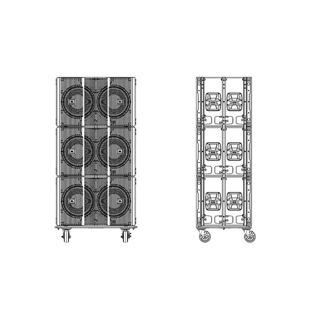 Carro de transporte para parlante JBL VTX-S25-VT BK foto 3