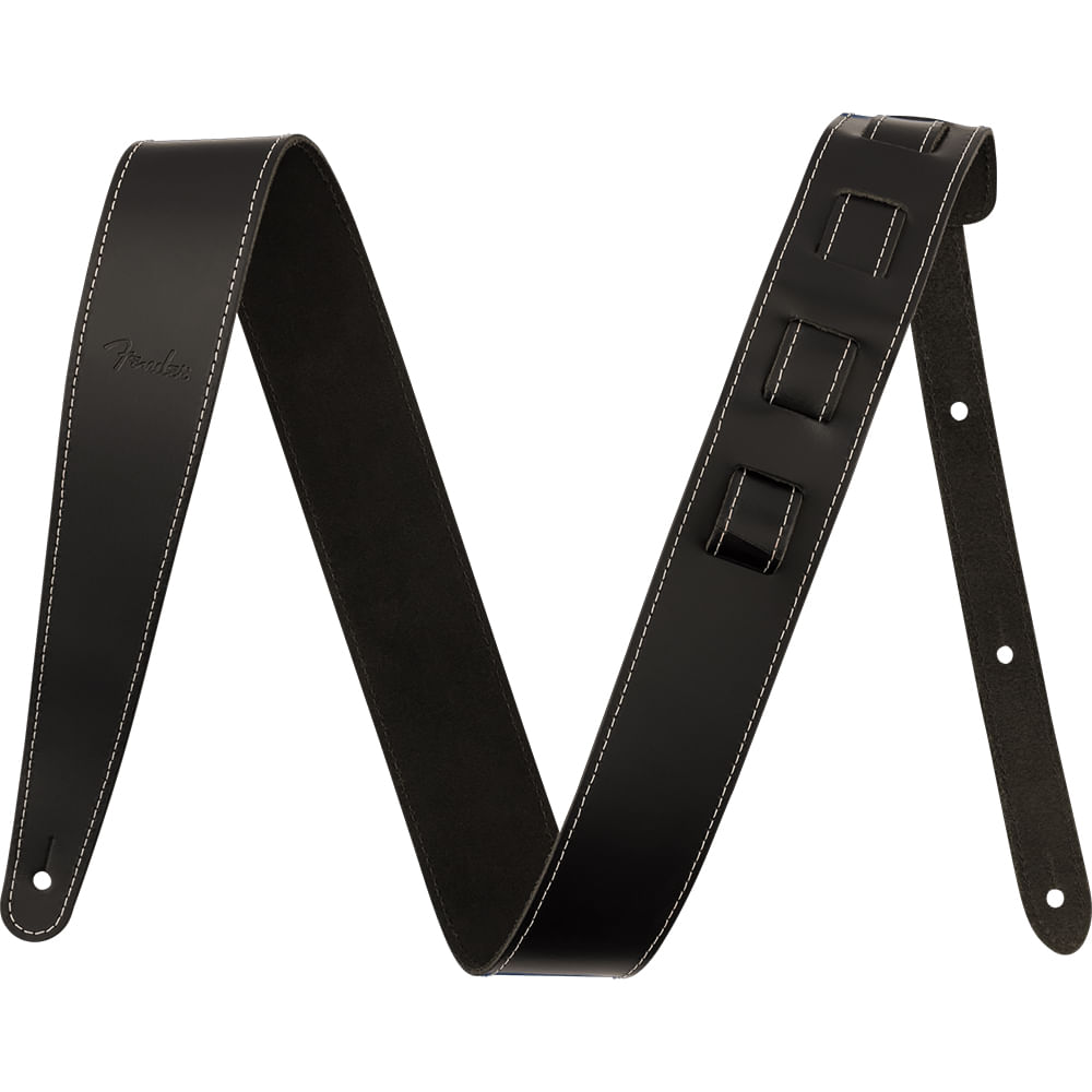Correa De Cuero Para Guitarra Fender Essentials Leather Straps - Negro
