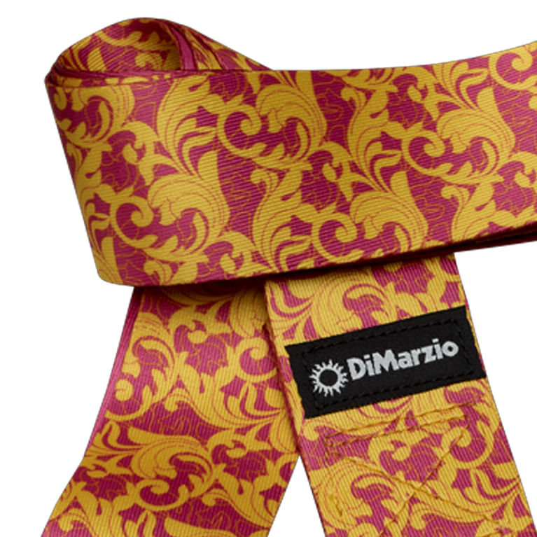 Correa para guitarra Dimarzio con sistema Cliplock  DD2252 Utopia Pink&Gold foto 3