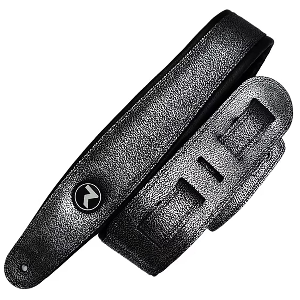 Correa Para Guitarra y Bajo Raven Straps Trinity 3" - Silver Foil foto 2