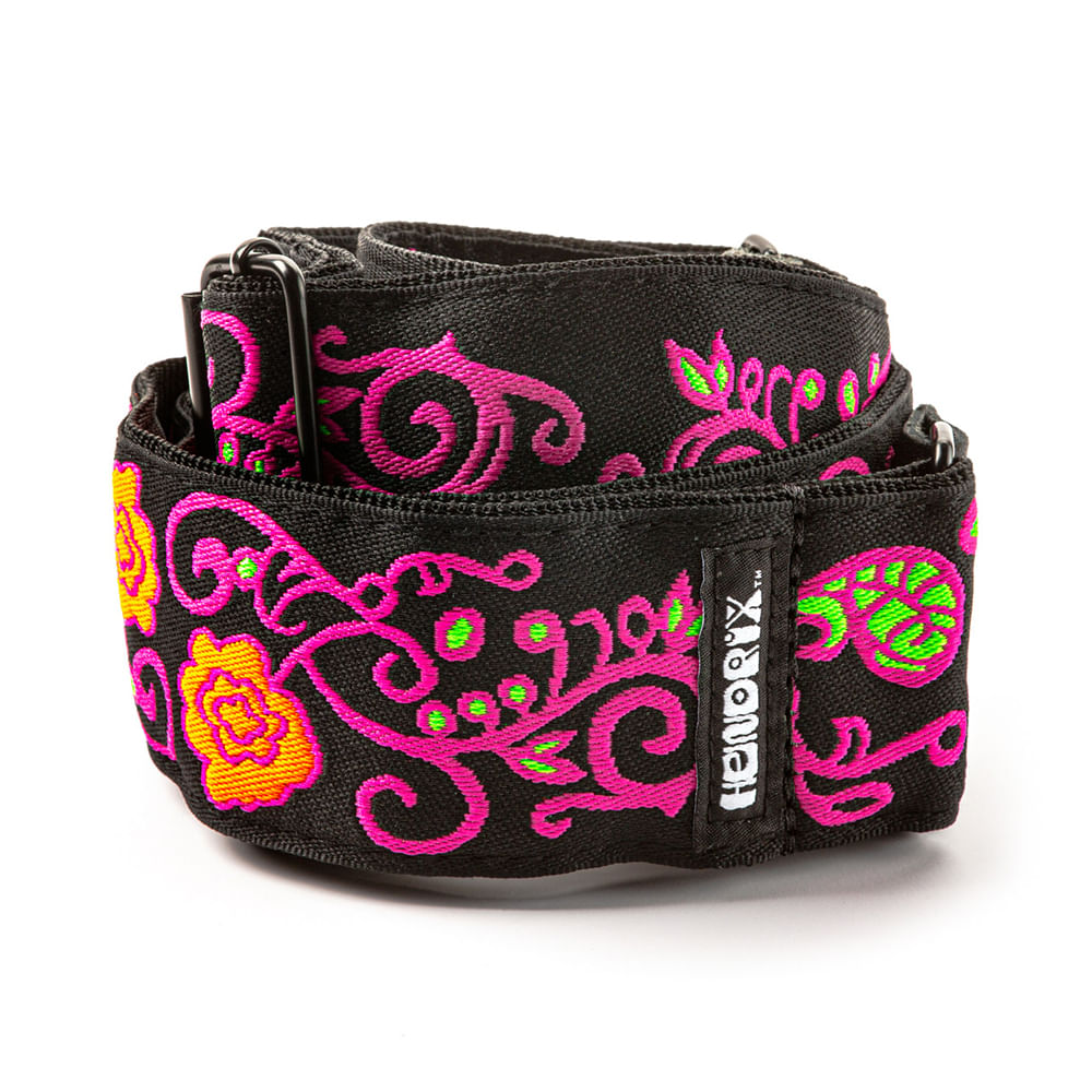 Correa Para Instrumento Dunlop Jimi Hendrix Blacklight JH22 - Monterey Pink foto 3