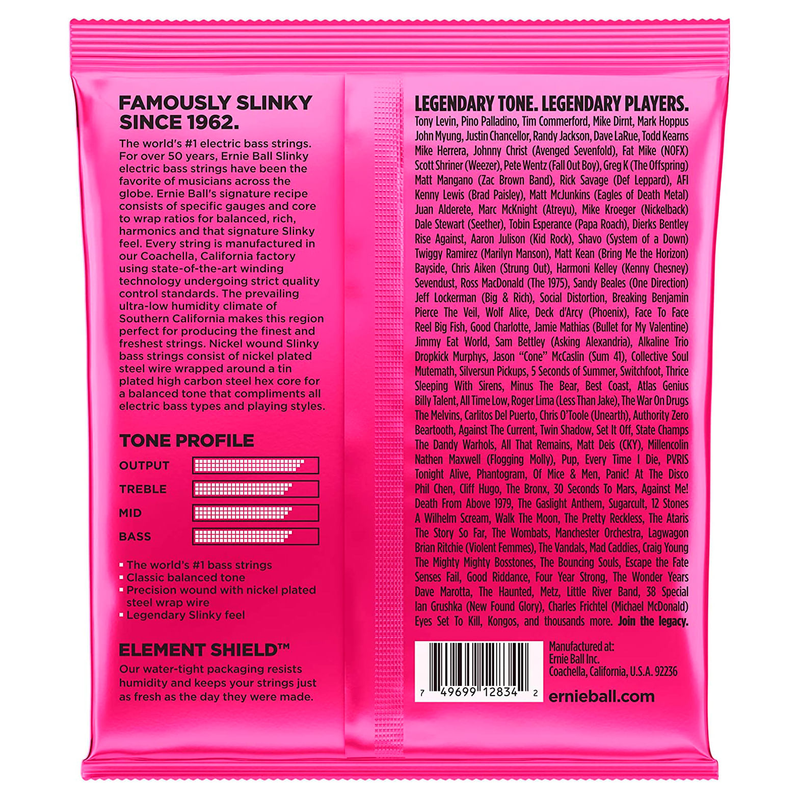 Cuerdas bajo Ernie Ball P02834 BASS SUPER SLINKY foto 2
