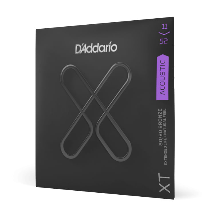 Cuerdas de guitarra acústica D´Addario XTABR1152 Custom Light Coated 11-52