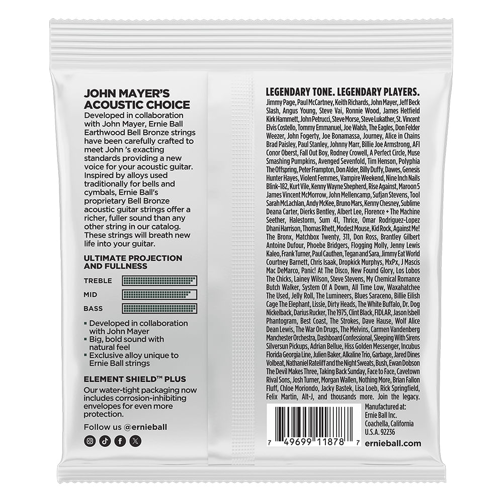 Cuerdas Guitarra Acústica Ernie Ball EarthWood P02344 - 13-56 foto 2