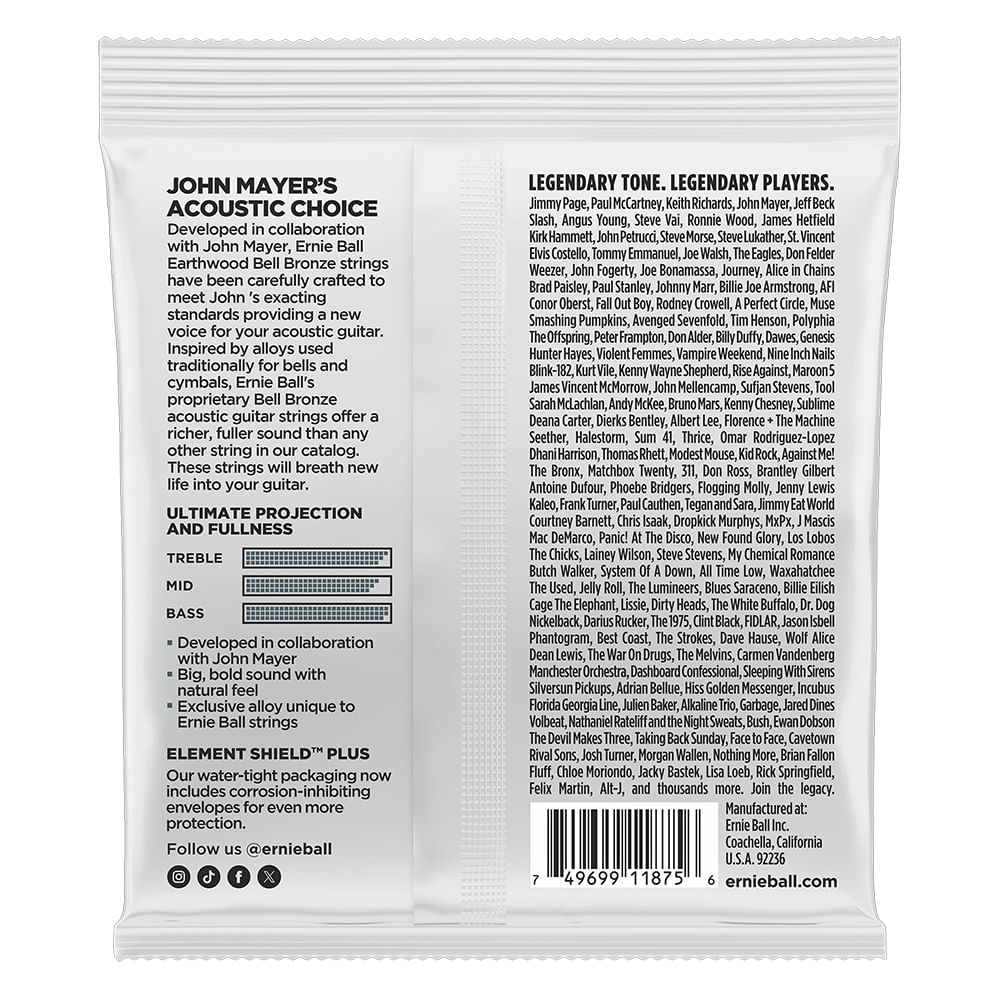Cuerdas Guitarra Acústica Ernie Ball EarthWood P02348 - 11-52 foto 2