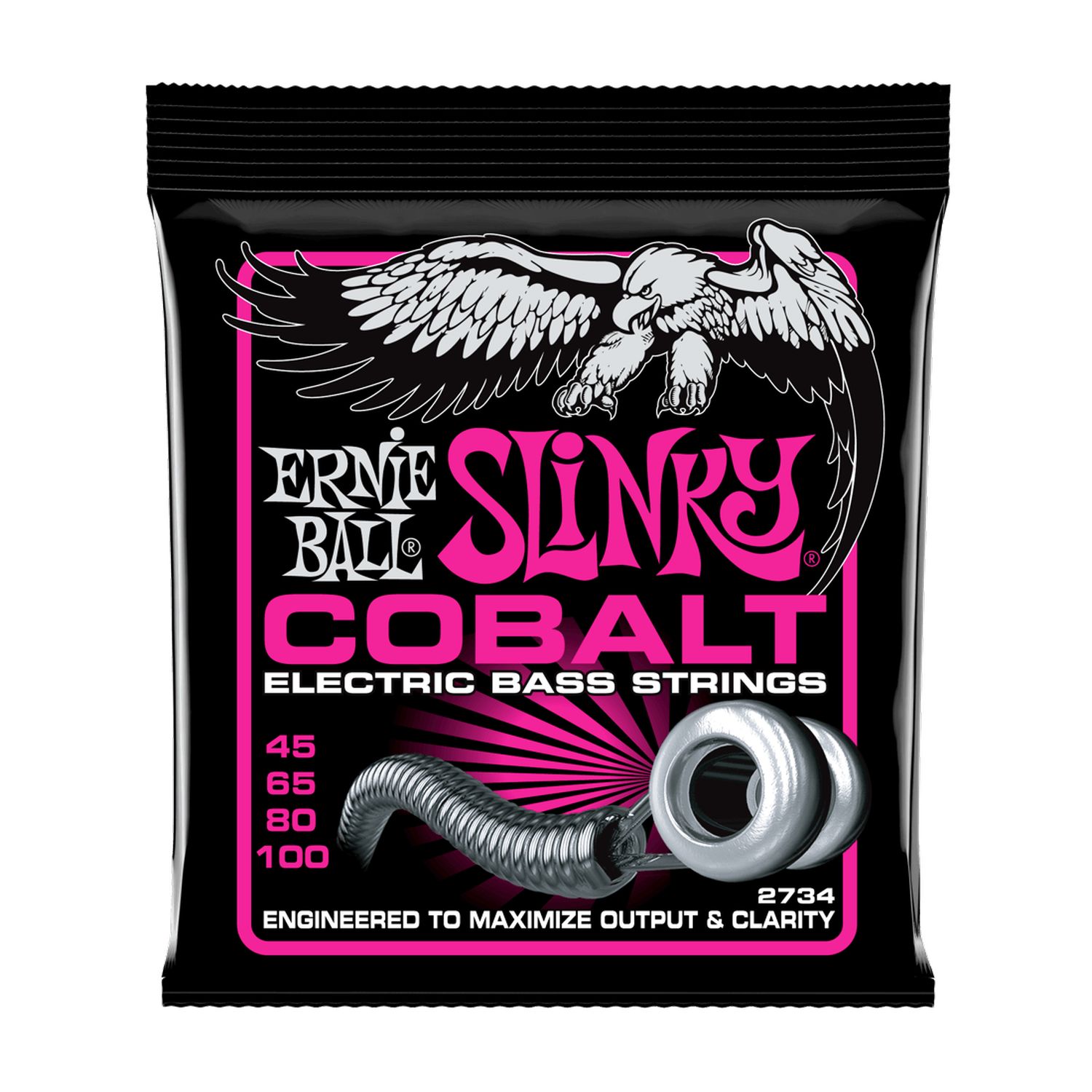 Cuerdas para bajo eléctrico Ernie Ball 45-100 Super Slinky Cobalt P02734