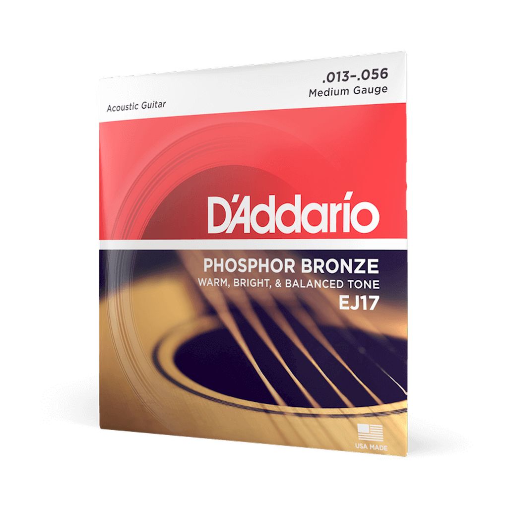 Cuerdas para guitarra acústica Daddario 13-56 Medium EJ17 Phosphor Bronze foto 2