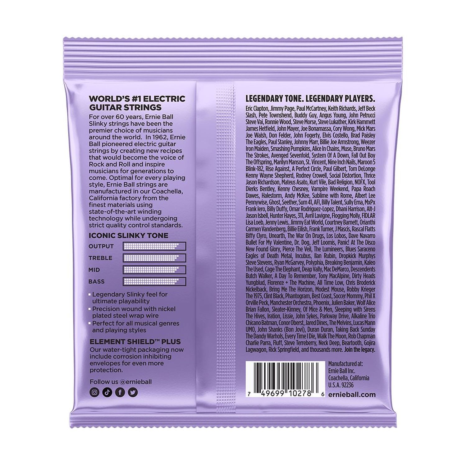 Cuerdas para guitarra eléctrica Ernie Ball 10-48 Ultra Slinky  P02227 foto 2