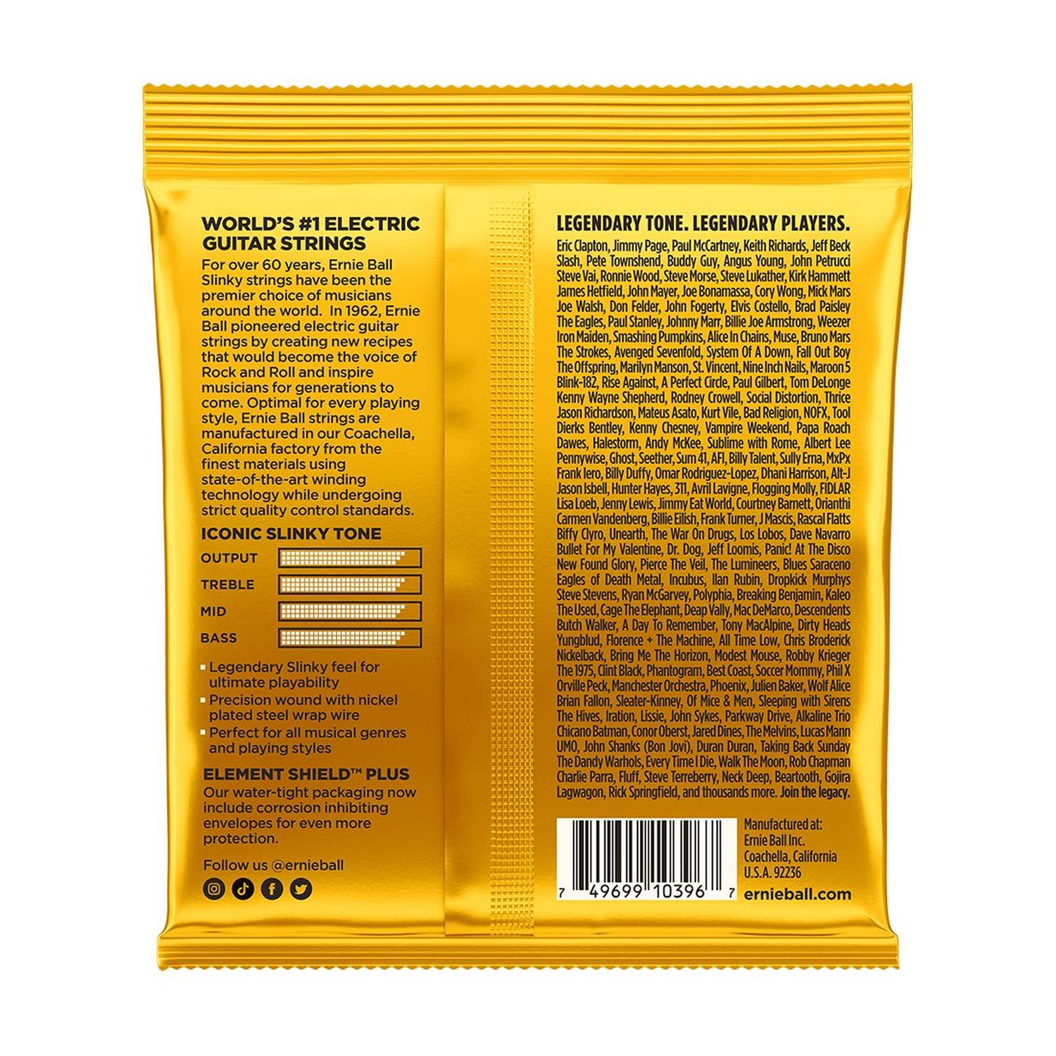 Cuerdas para guitarra eléctrica Ernie Ball 10-54 Skinny Top Beefy Bottom Slinky P02216 foto 2