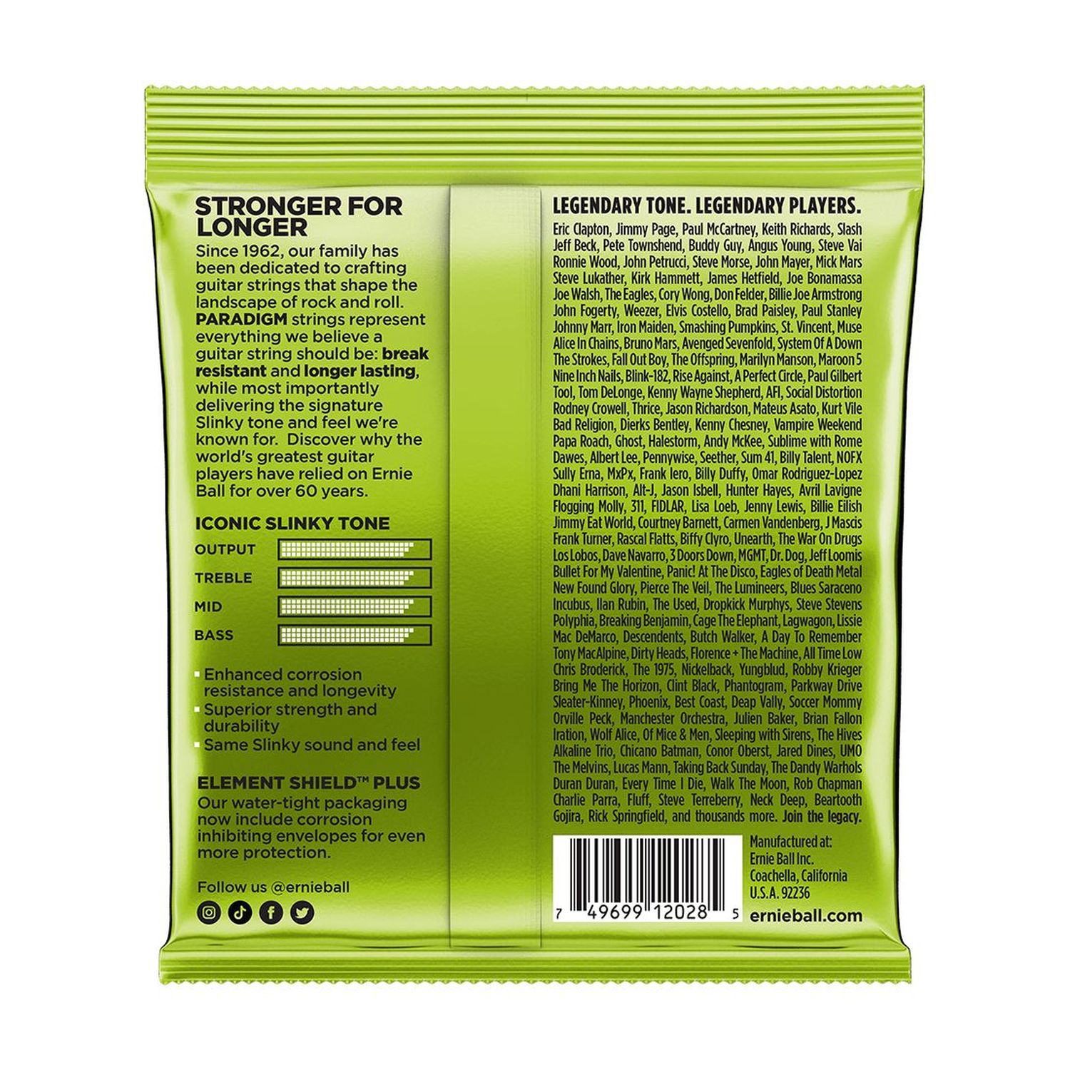 Cuerdas para guitarra eléctrica Ernie Ball 10-56 Regular Slinky Paradigm String  P02028 foto 2