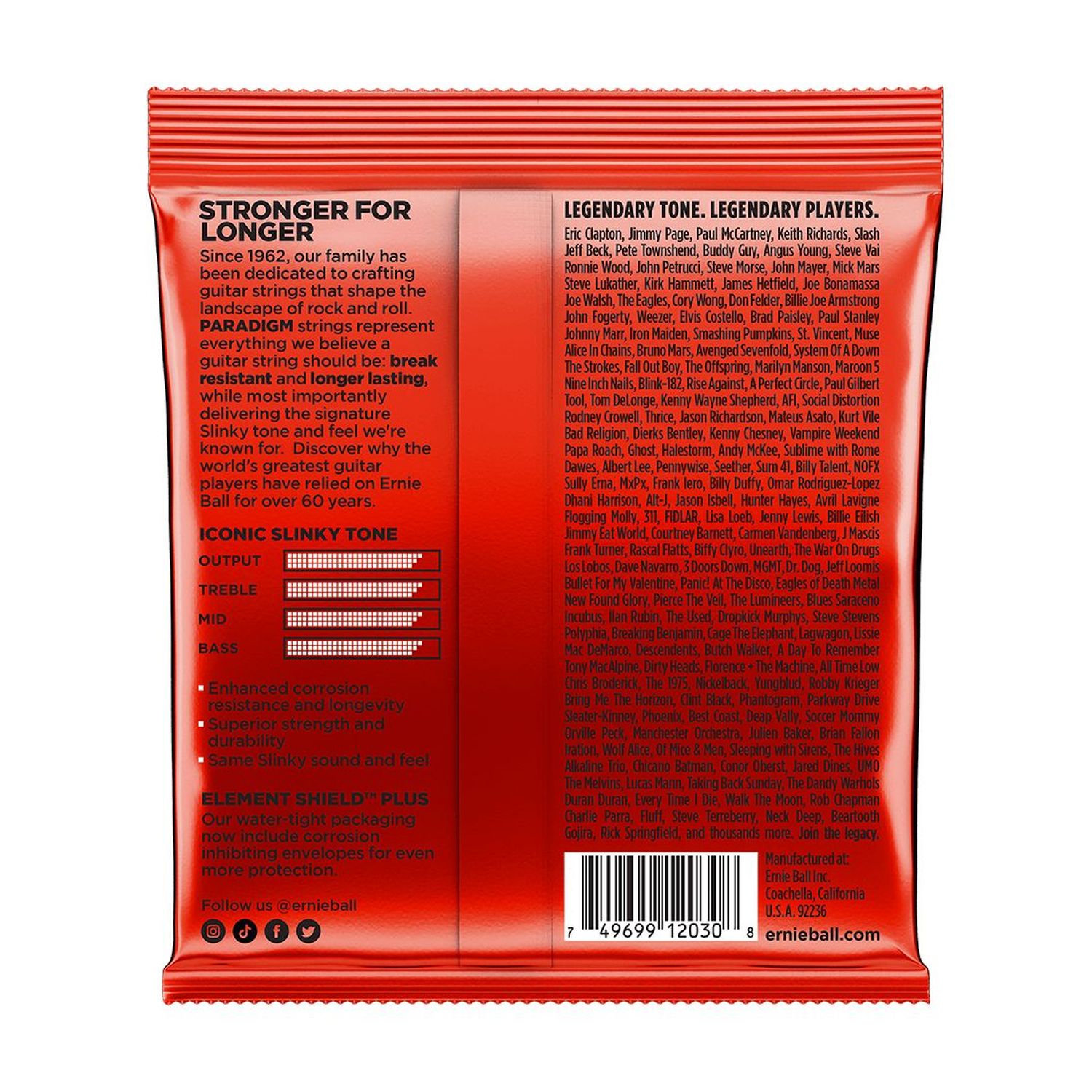 Cuerdas para guitarra eléctrica Ernie Ball 10-62 Skinny Top Heavy Bottom Paradigm String  P02030 foto 2