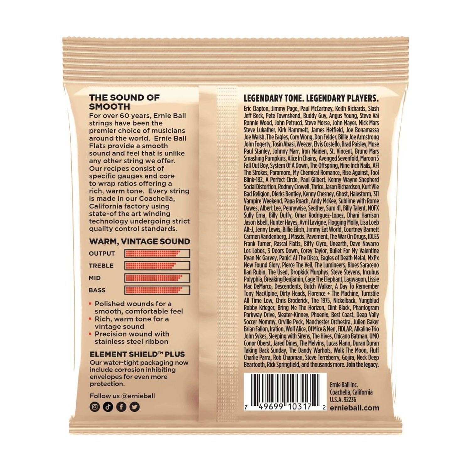 Cuerdas para guitarra eléctrica Ernie Ball 12-52 MediumLight Stainless Steel Flatwound P02582 foto 2