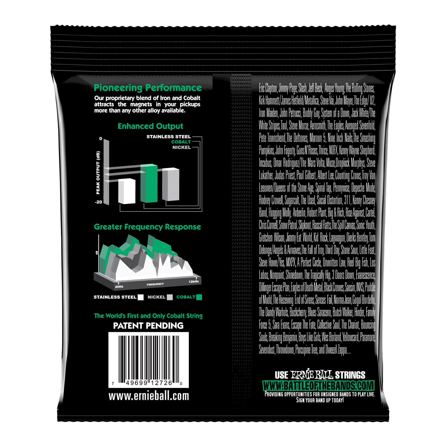 Cuerdas para guitarra eléctrica Ernie Ball 12-56 Not Even Slinky Cobalt P02726 foto 2