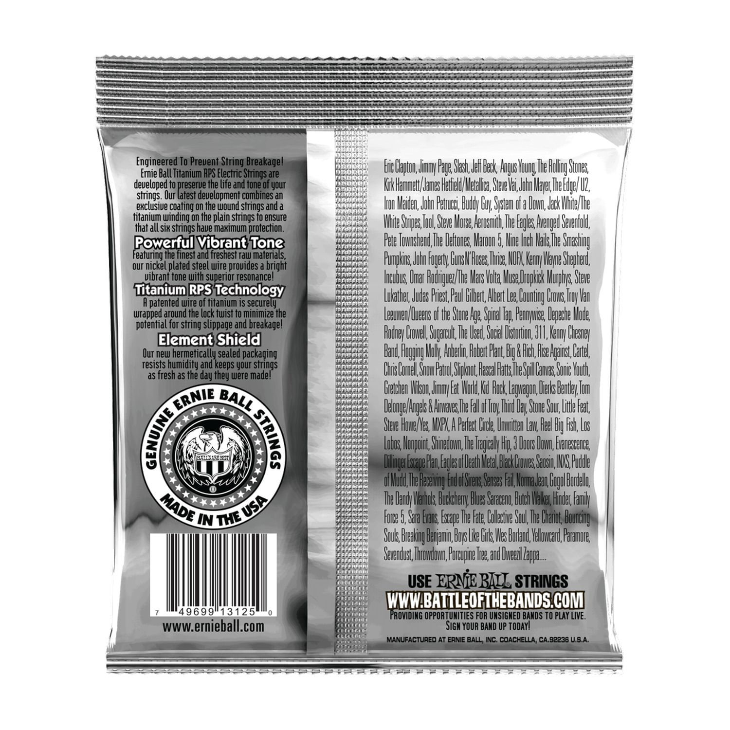 Cuerdas para guitarra eléctrica Ernie Ball 8-38 Slinky Coated Titanium P03125 foto 2