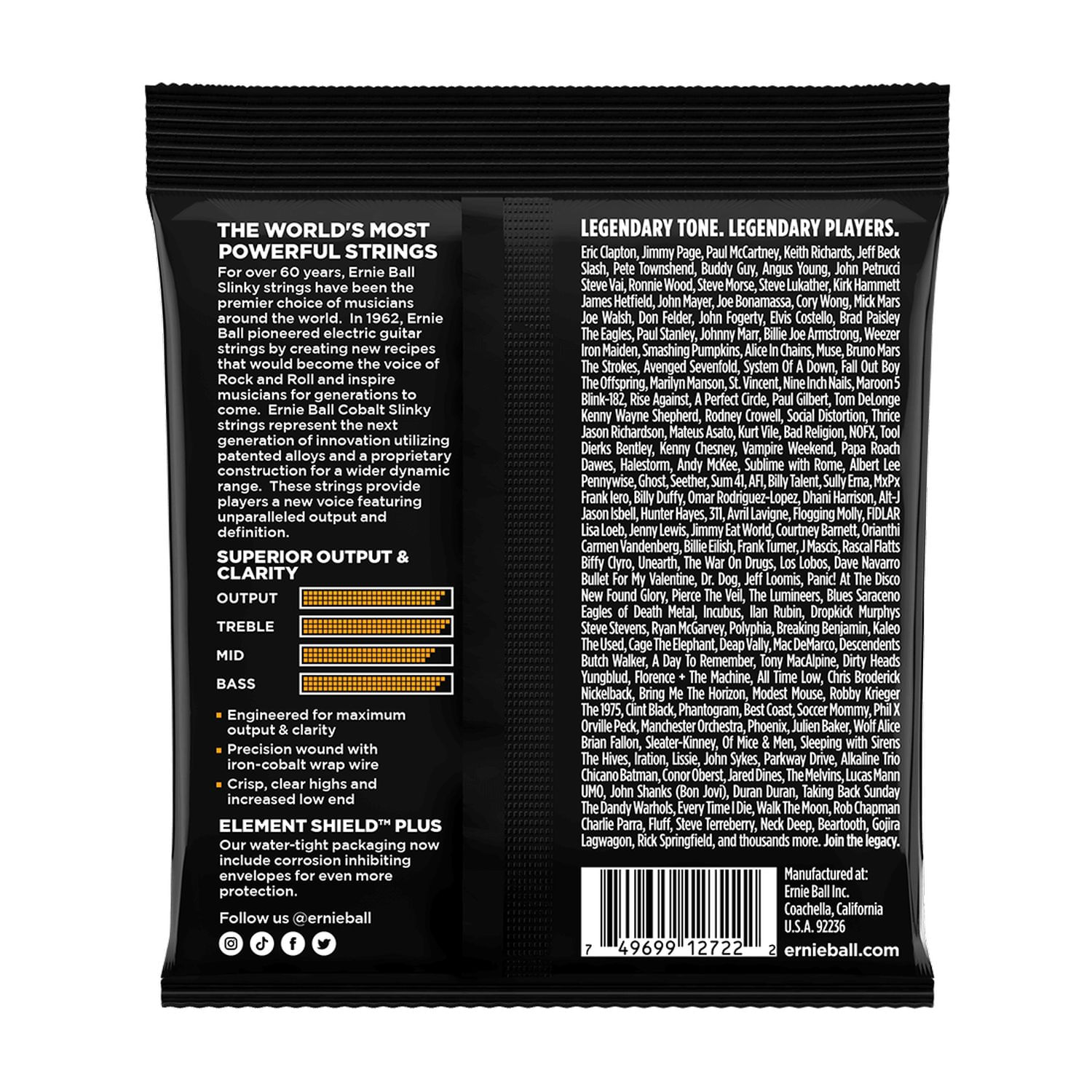 Cuerdas para guitarra eléctrica Ernie Ball 9-46 Hybrid Slinky Cobalt P02722 foto 2