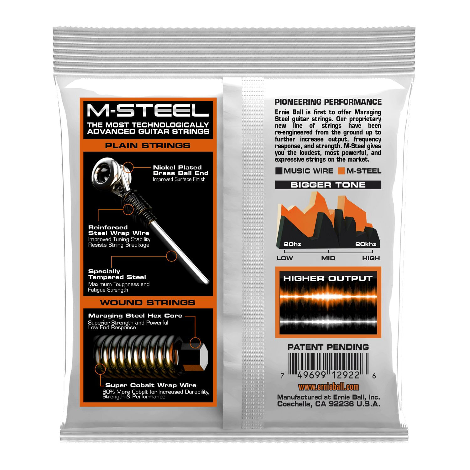 Cuerdas para guitarra eléctrica Ernie Ball 9-46 Hybrid Slinky M-Steel  P02922 foto 2